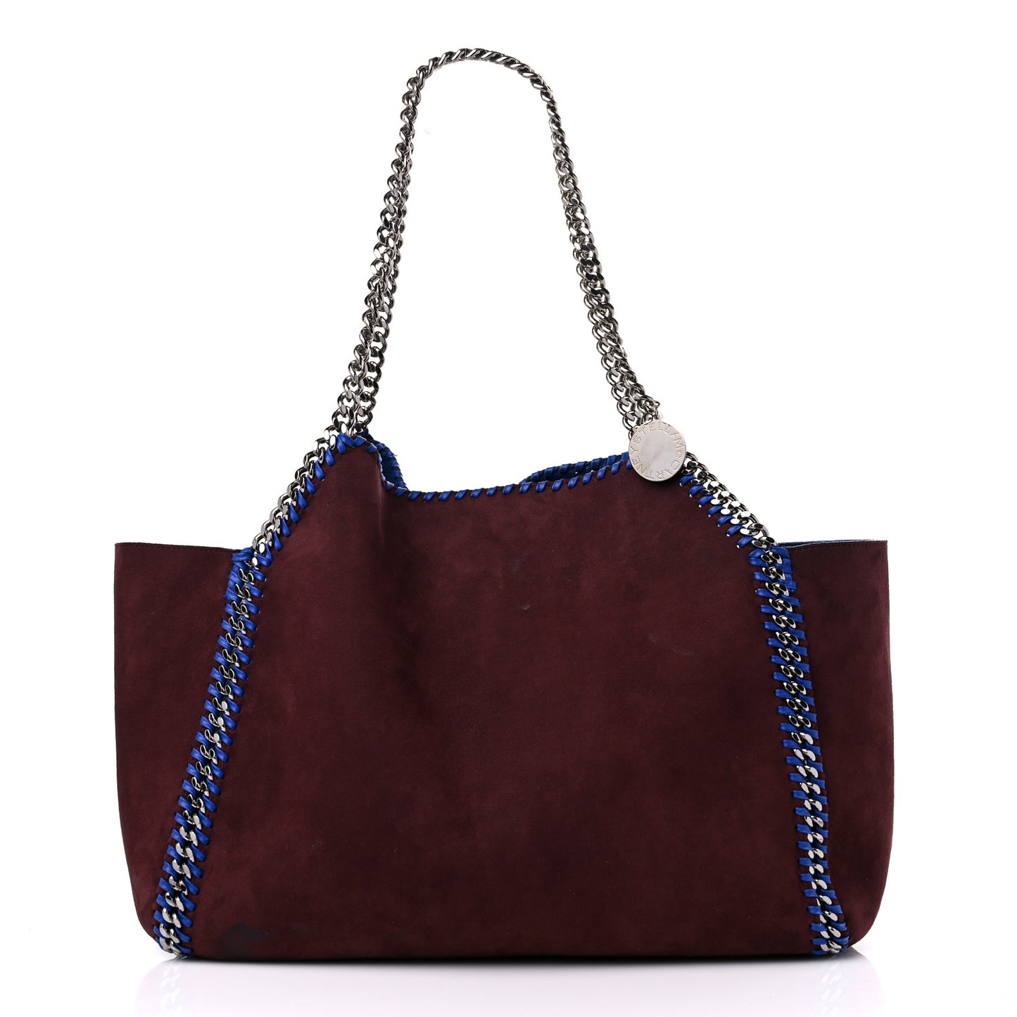 Chamois Shiny Dotted Reversible Tote Blue