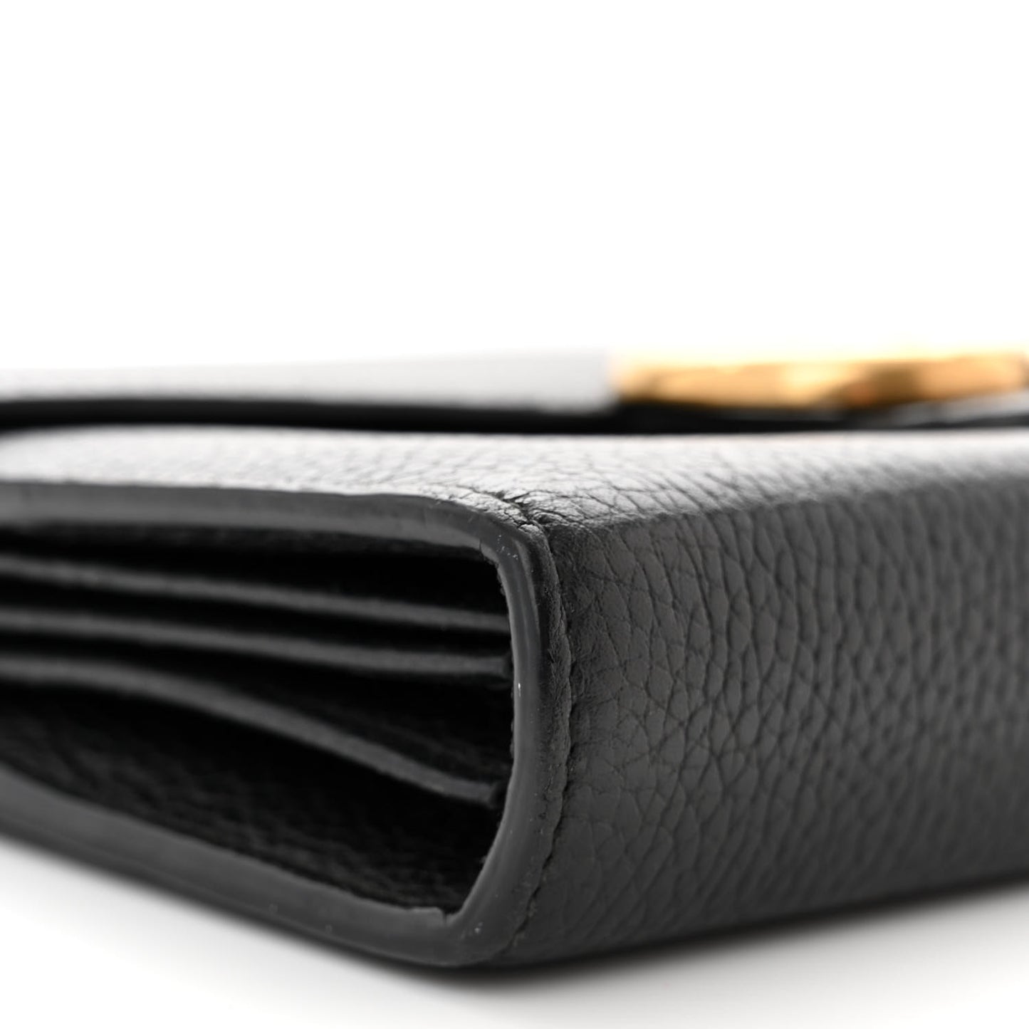 Calfskin GG Marmont Chain Wallet Black