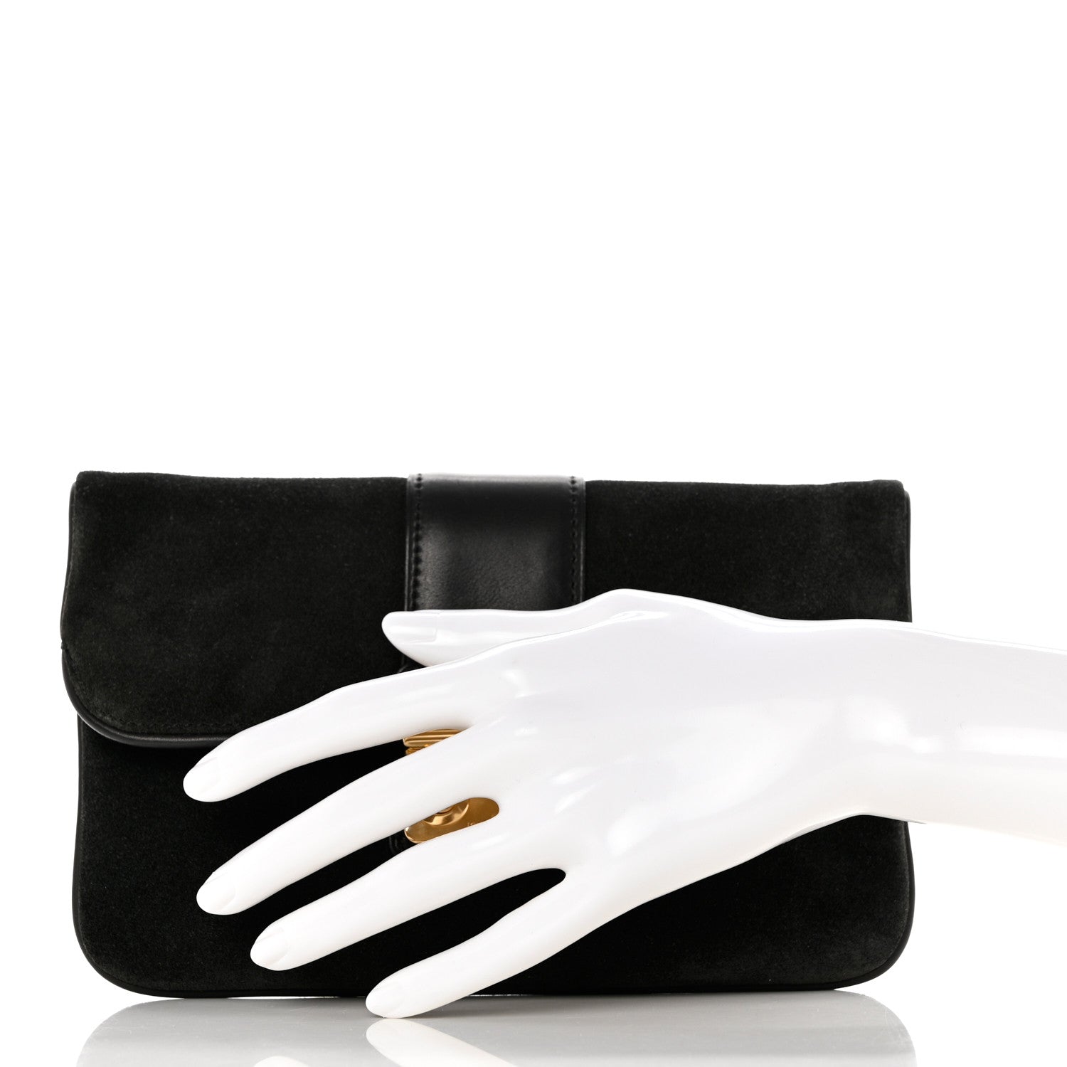 Louis Vuitton Suede Sofia Coppola Slim Clutch MM 4 of 10