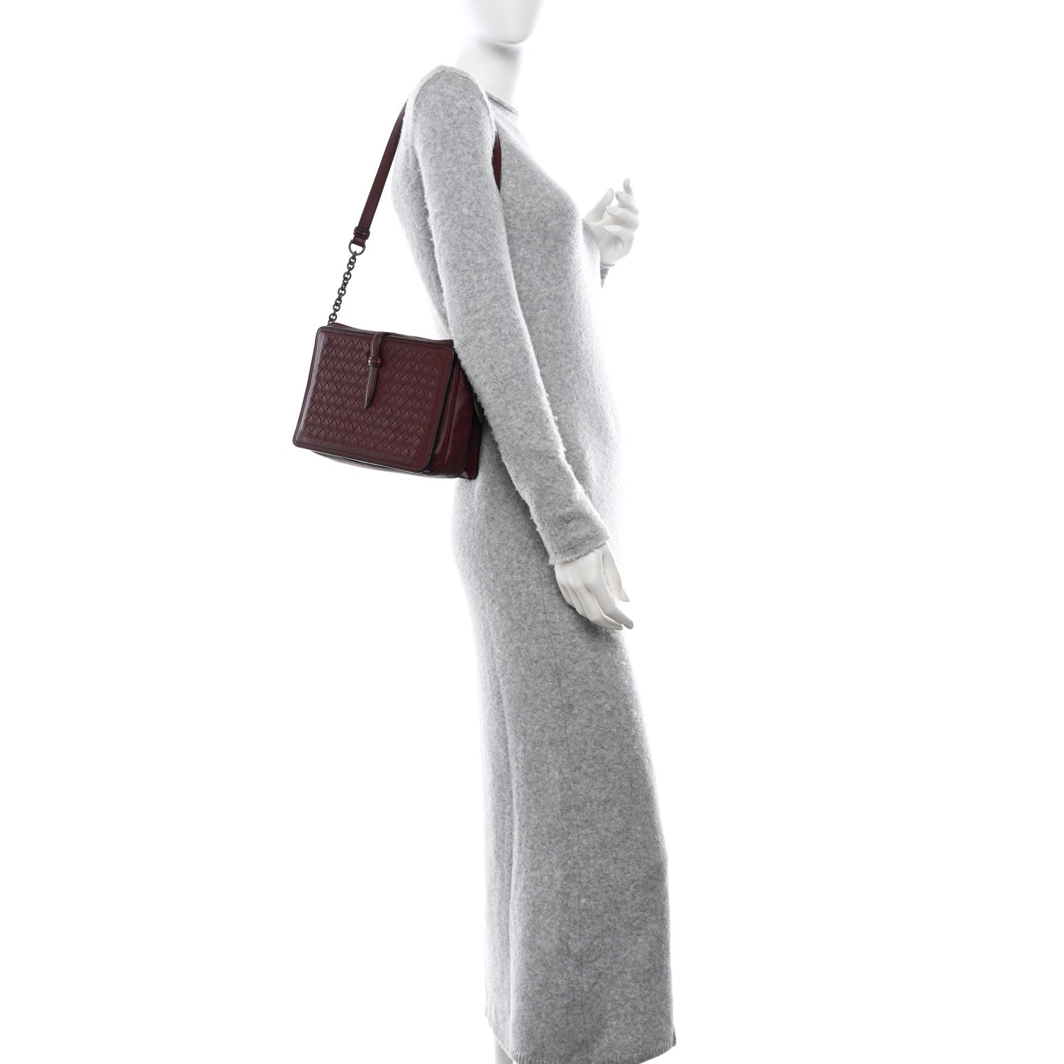 Bottega Veneta Nappa Intrecciato Medium Camera Shoulder Bag Barolo 2 of 11