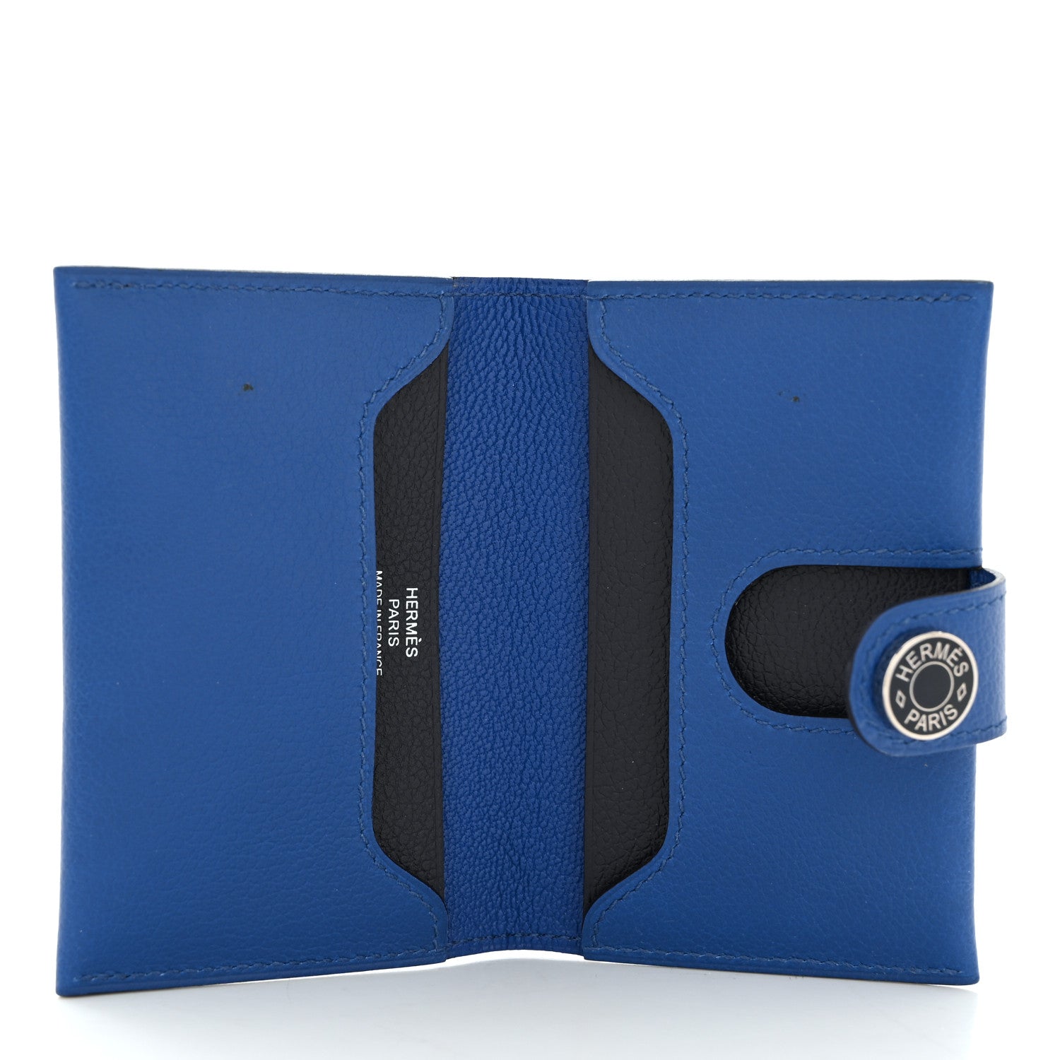Hermes Evercolor Verso RMS Card Holder Bleu Hydra Bleu Nuit 5 of 7