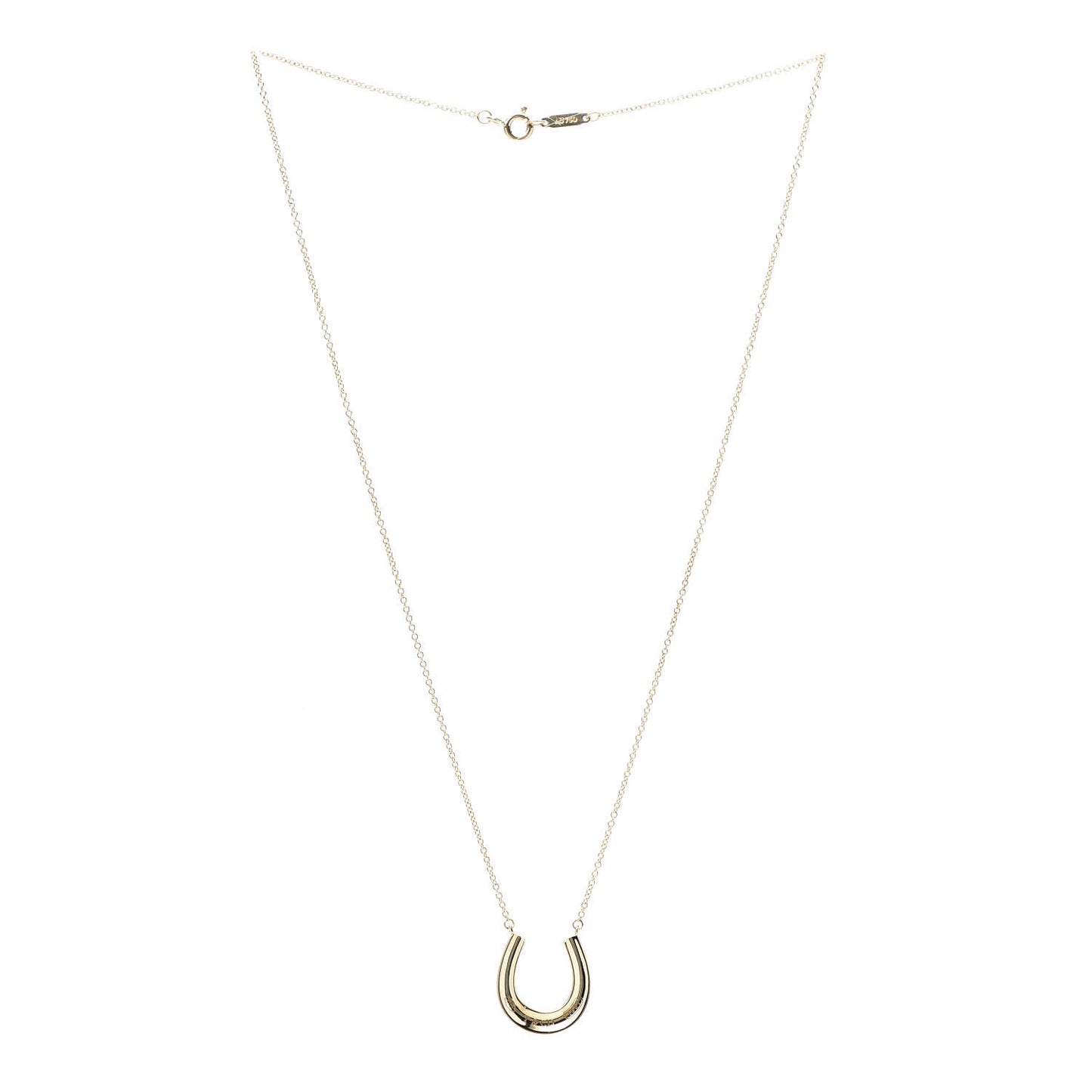 18K Yellow Gold 1837 Horseshoe Pendant Necklace