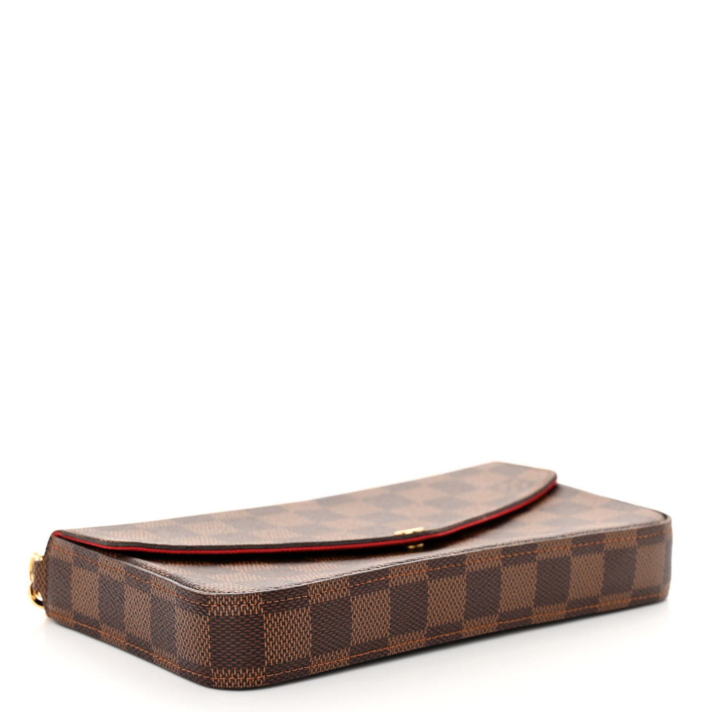 LOUIS VUITTON Damier Ebene Pochette Felicie Chain Wallet
