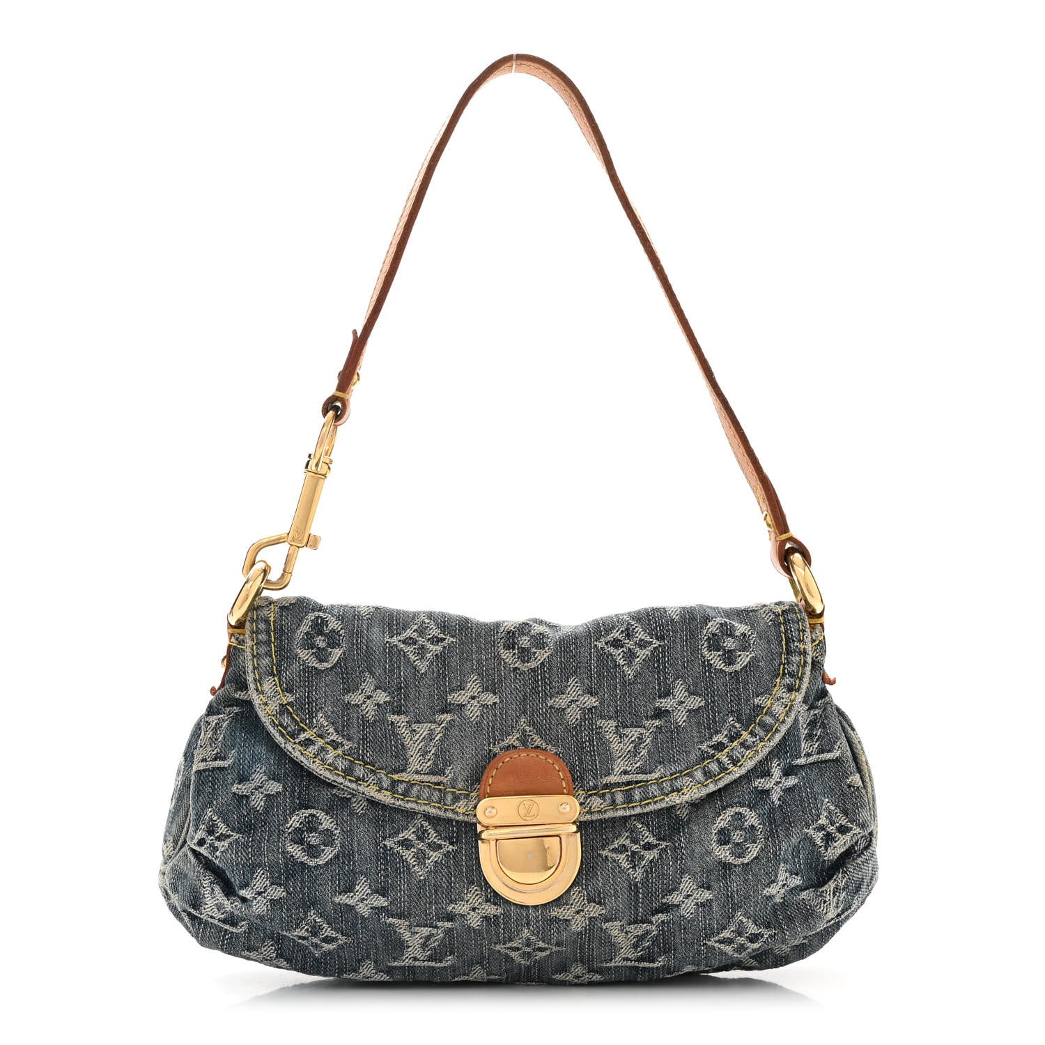 Louis Vuitton Monogram Denim Mini Pleaty Blue 1 of 12