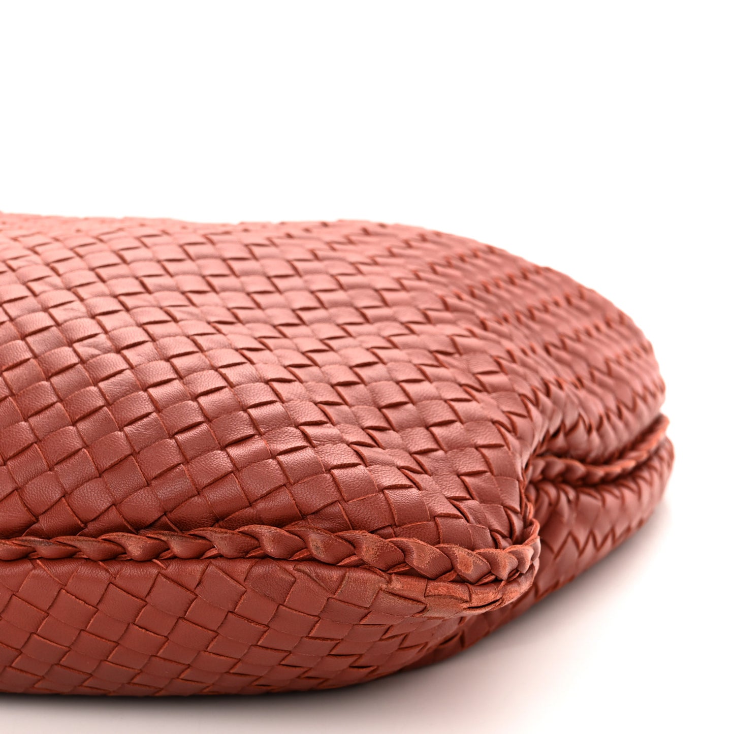Nappa Intrecciato Large Veneta Hobo Rust