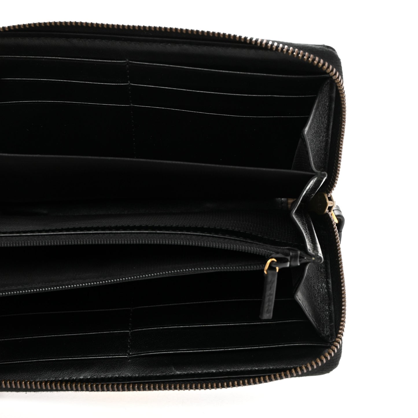 Calfskin Matelasse GG Marmont Zip Around Wallet Black