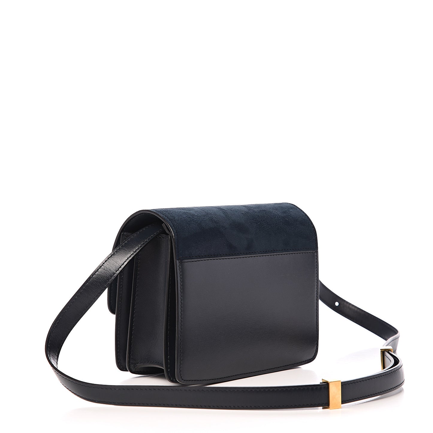 Suede Small Classic Box Flap Bag Petrol