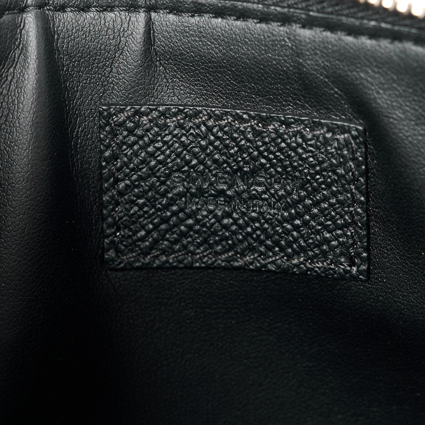 Textured Coated Canvas Mad Love Tour Small Pouch Black