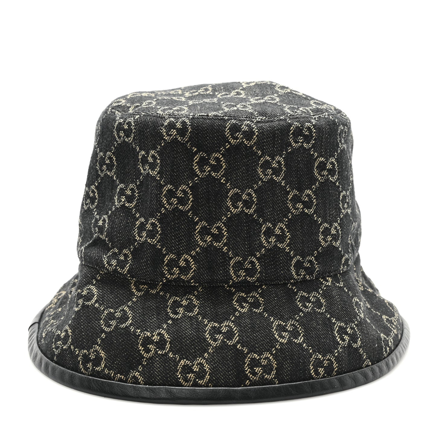 Jacquard Denim GG Monogram Oscar Bucket Hat M Black Ivory
