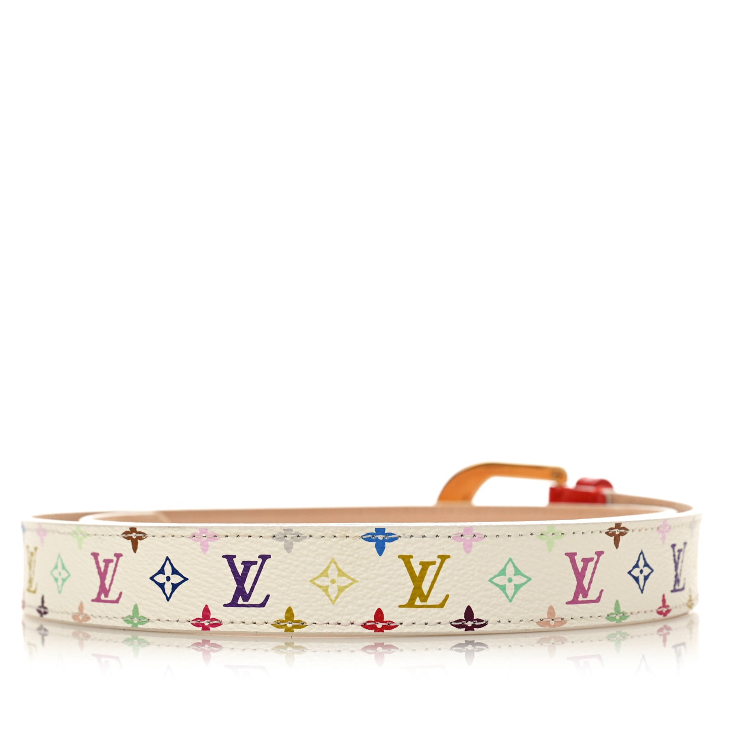 Monogram Multicolor Belt 80 32 White Red