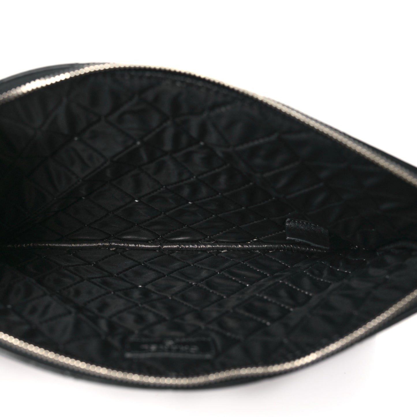 Lambskin Quilted Medium Cosmetic Case Black
