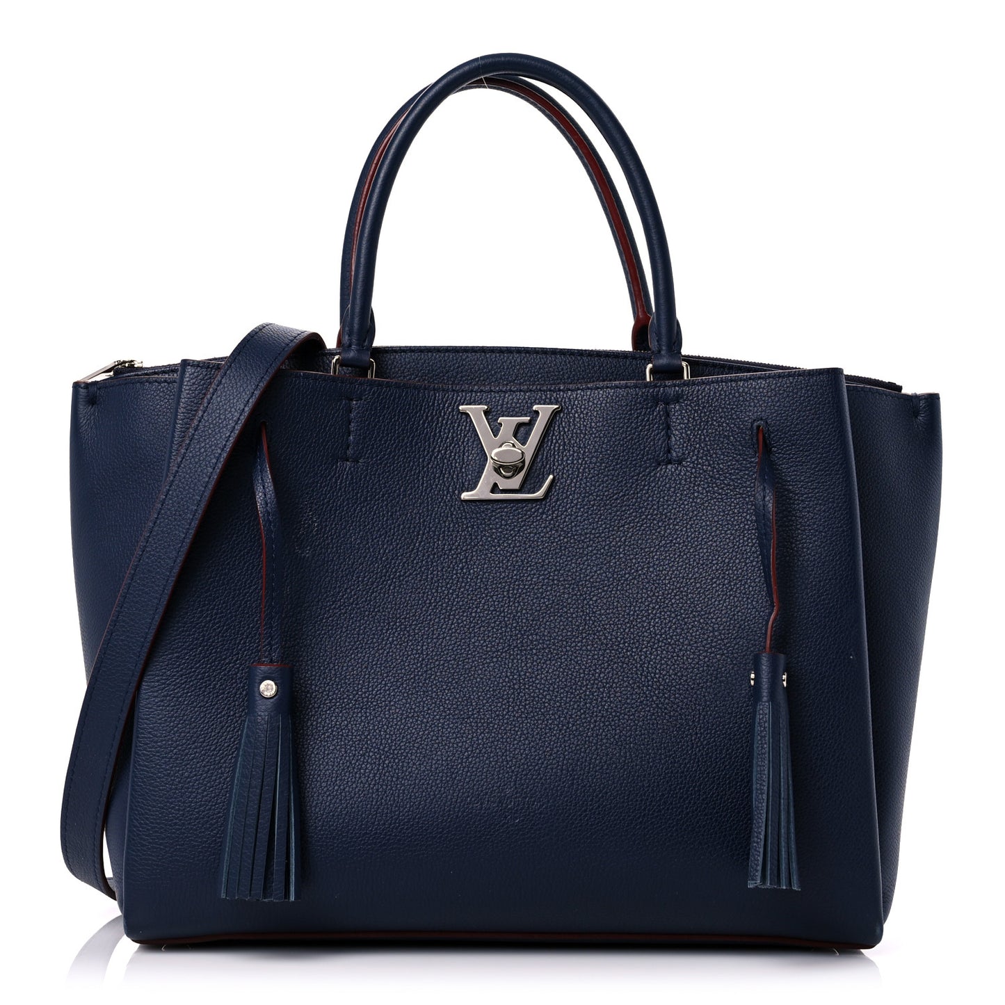 Calfskin Lockmeto Marine Rouge