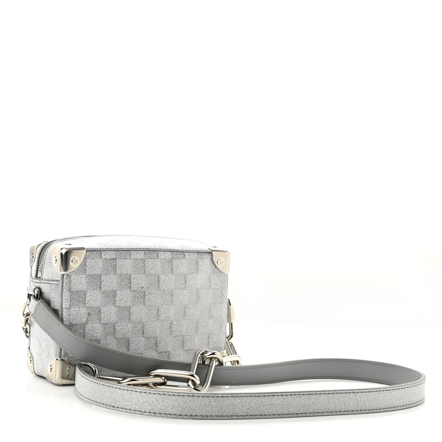Louis Vuitton Damier Glitter Mini Soft Trunk Silver 3 of 11