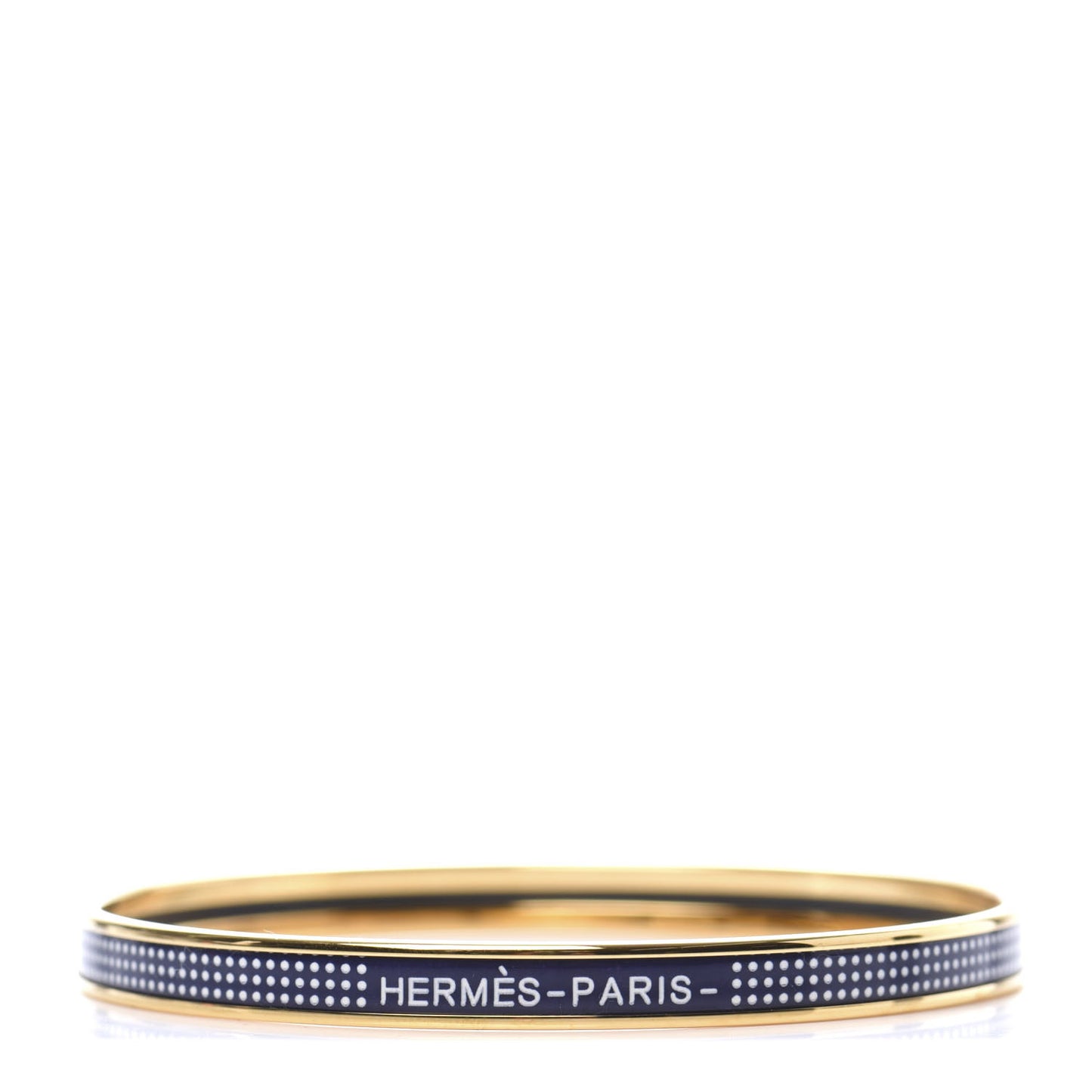 Enamel Printed Extra Narrow Dot Pop Bracelet 65 Beige Blue