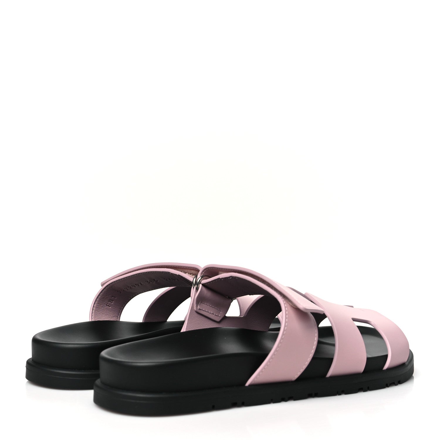 Hermes Calfskin Womens Chypre Sandals 38.5 Rose Cancan 4 of 9