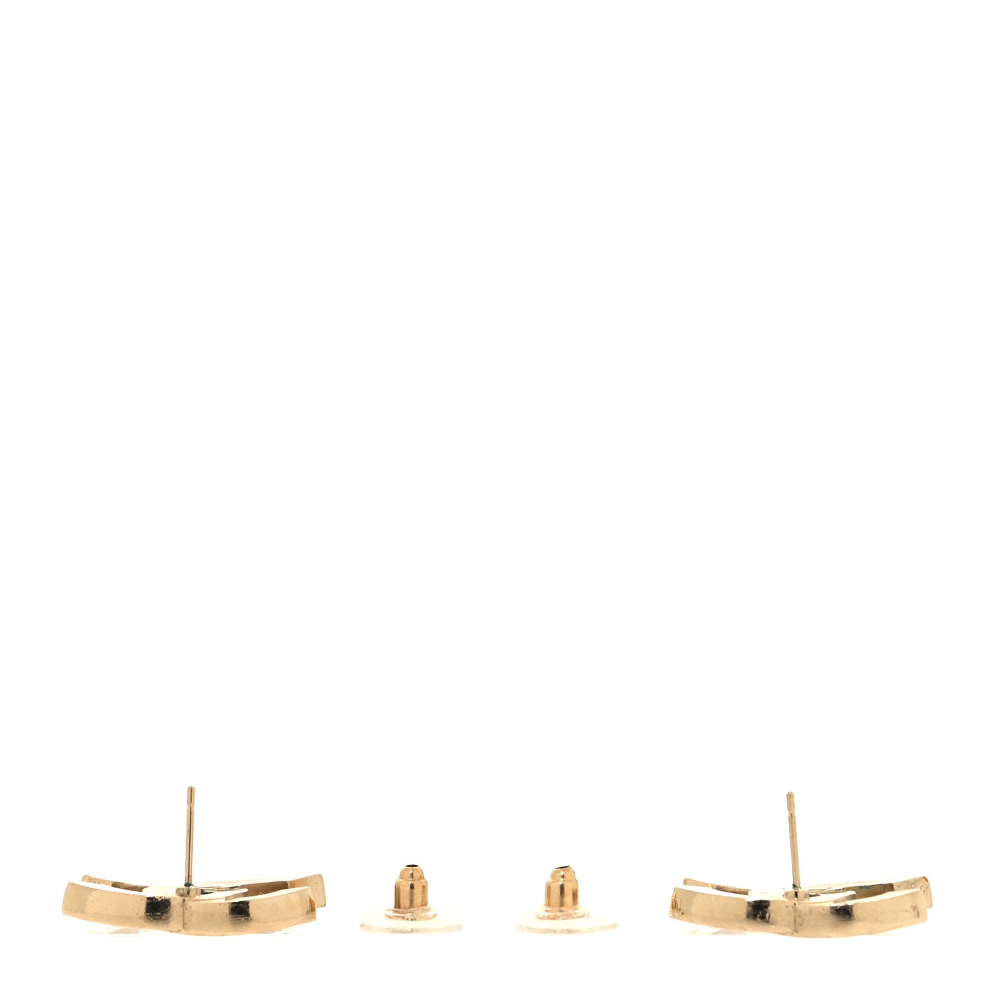 Crystal CC Earrings Light Gold