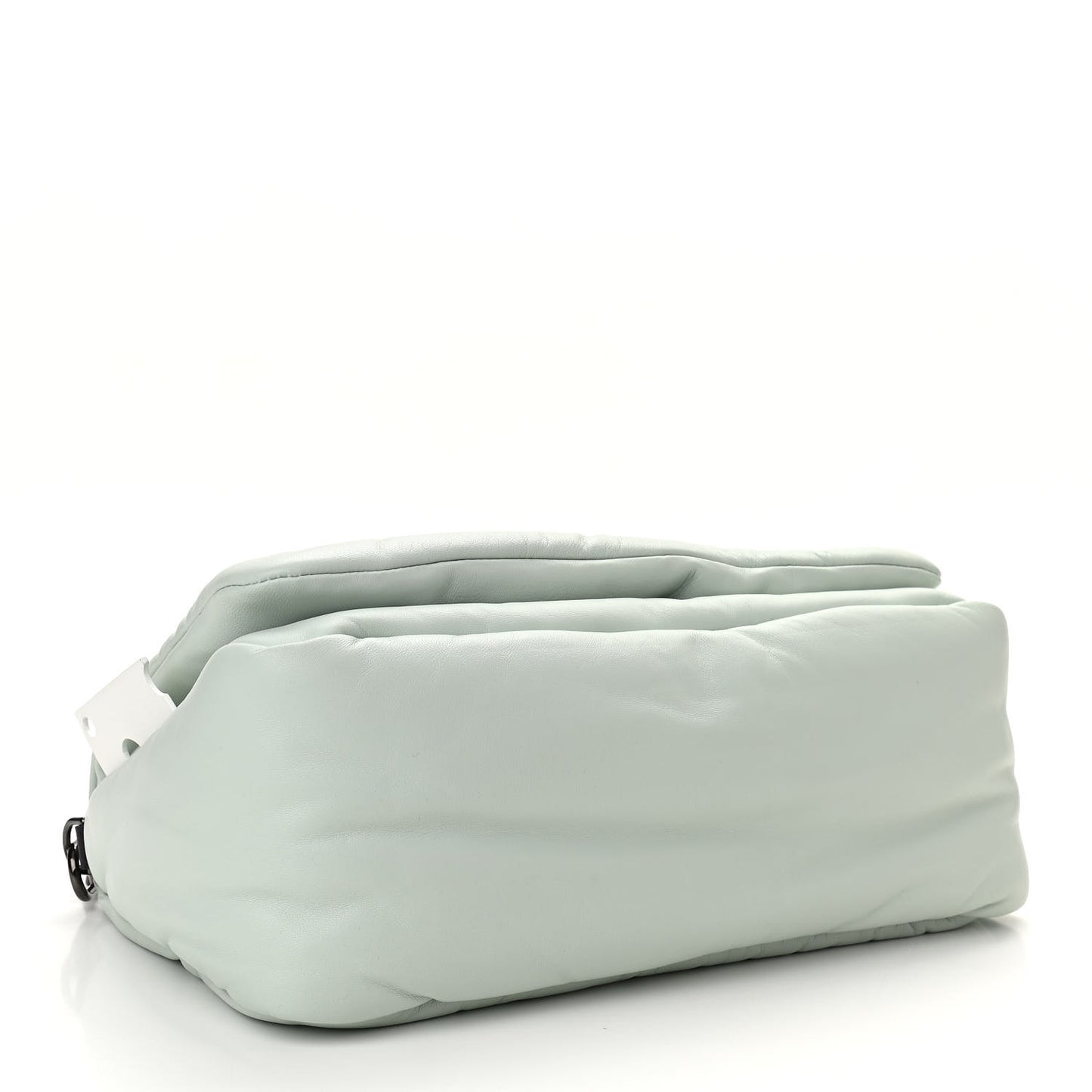 Calfskin Slouchy Nailed Clutch Green