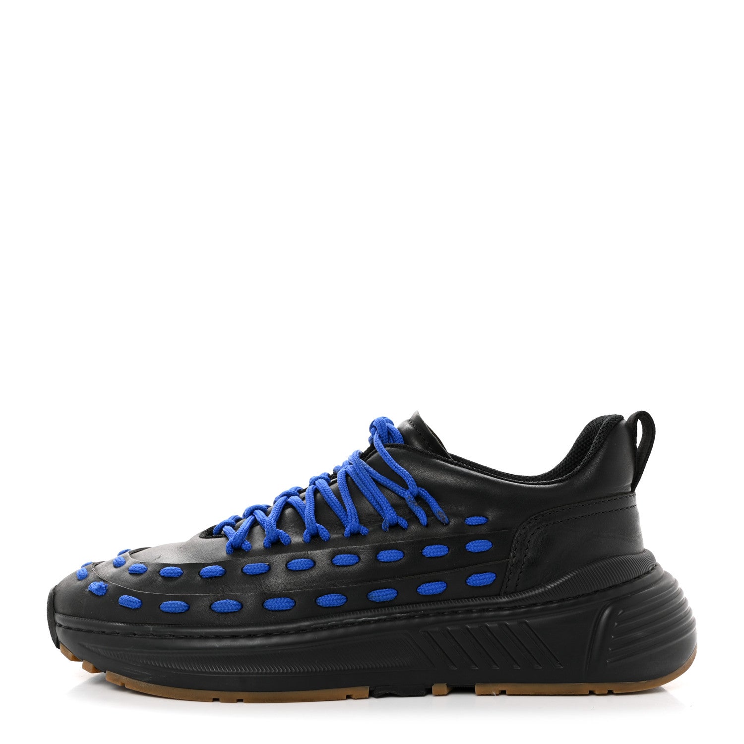 Bottega Veneta Calfskin Speedster Sneakers 44 Black Blue 1430443 