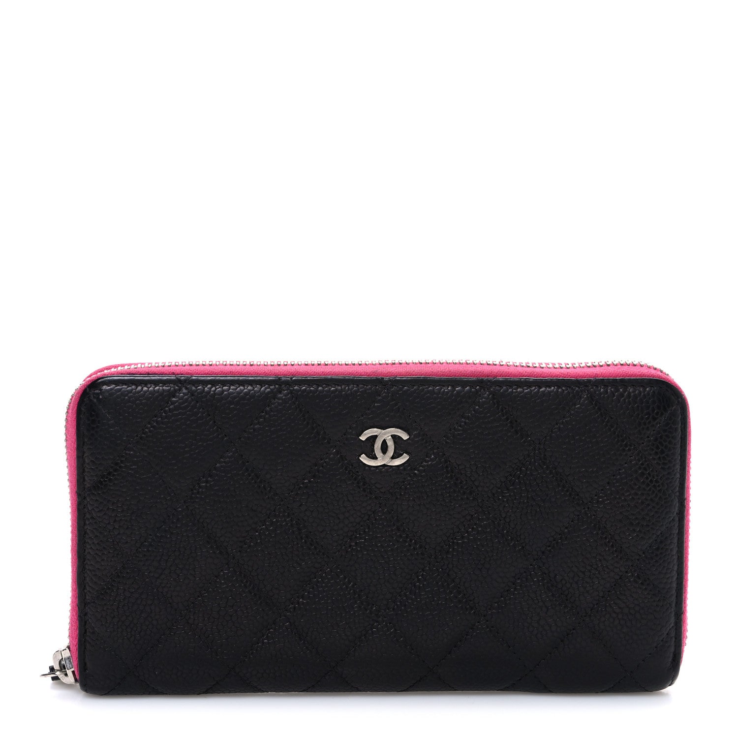 Chanel Caviar Quilted Large Gusset Zip Around Wallet Black  display picture 1