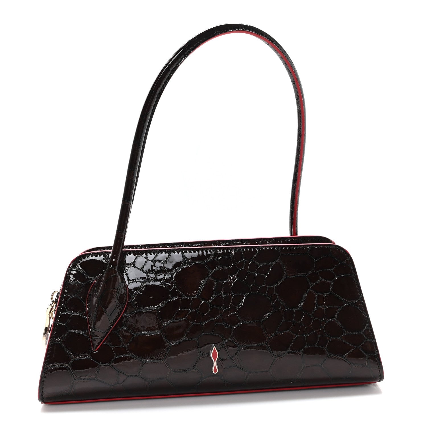 Christian Louboutin Calfskin Crocodile Embossed Pony Hair Leopard