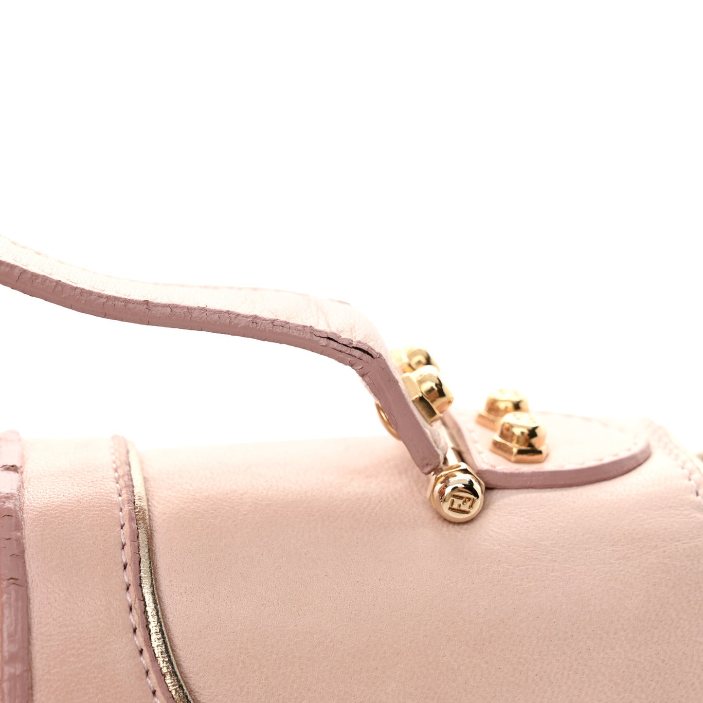 Nappa Flipping Mini Vanity Mirror Clutch Rose