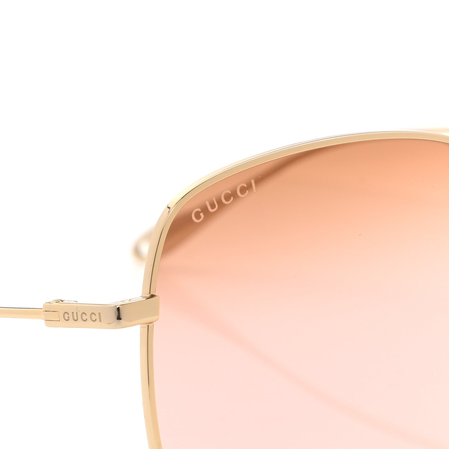 Metal Fork Square Frame Sunglasses GG0818SA Pink