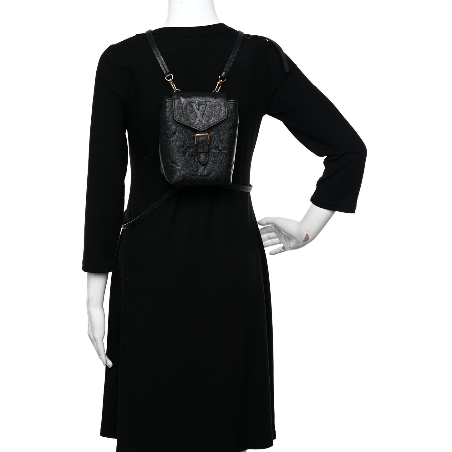 Empreinte Monogram Giant Tiny Backpack Black