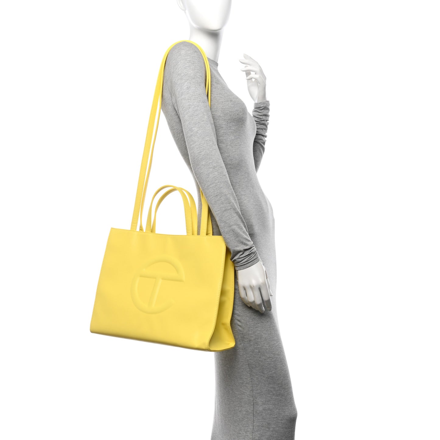 Vegan Leather Medium Shopping Bag Margarine