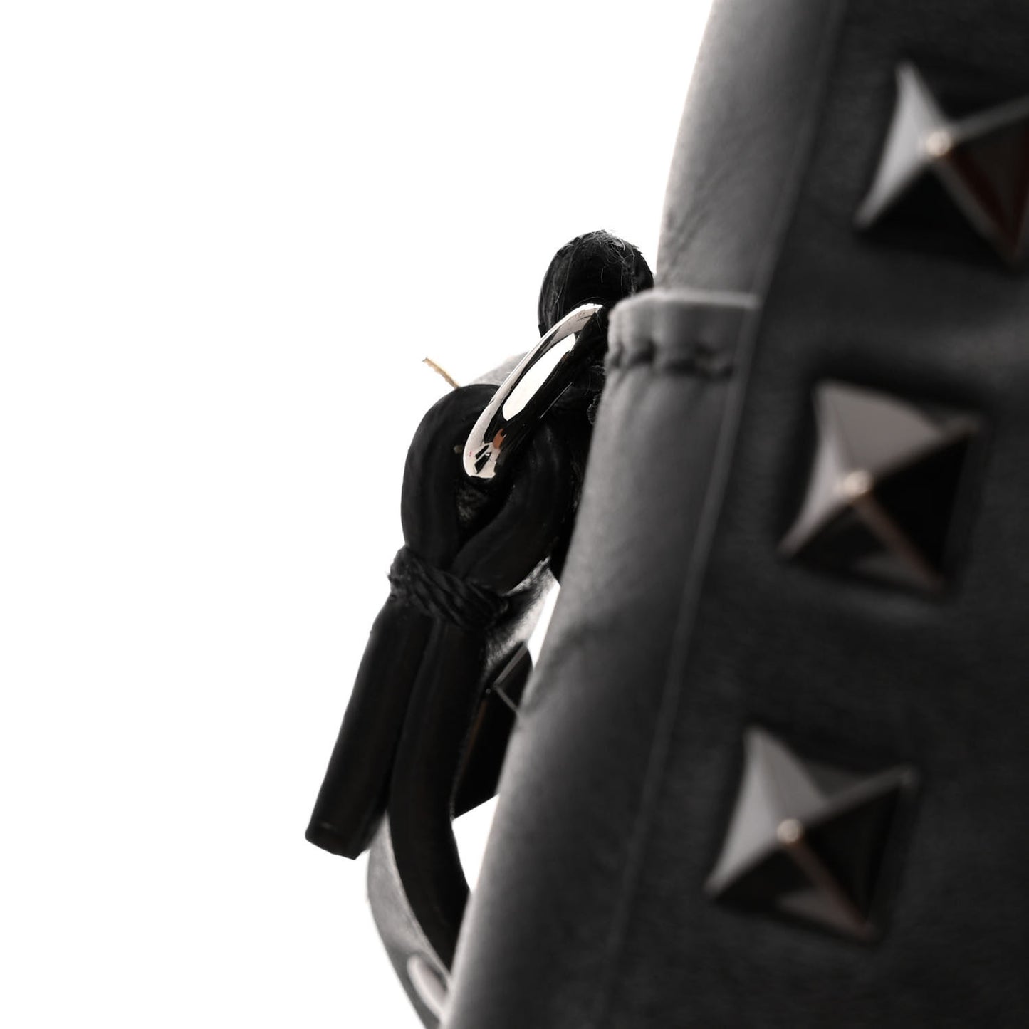 X UNDERCOVER Calfskin Rockstud Rose Print Camera Crossbody Bag Black