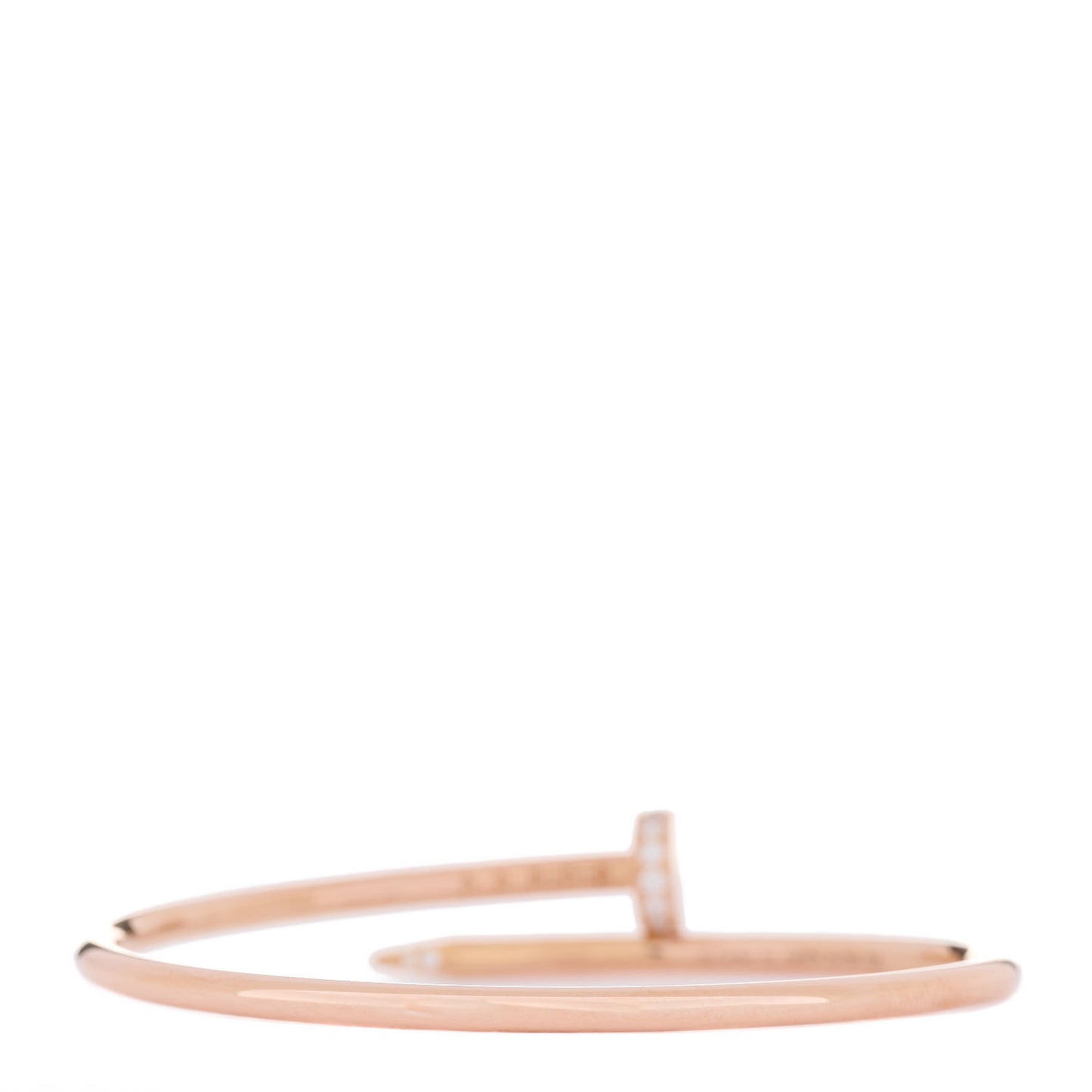 18K Pink Gold Diamond Small Juste Un Clou Bracelet 14