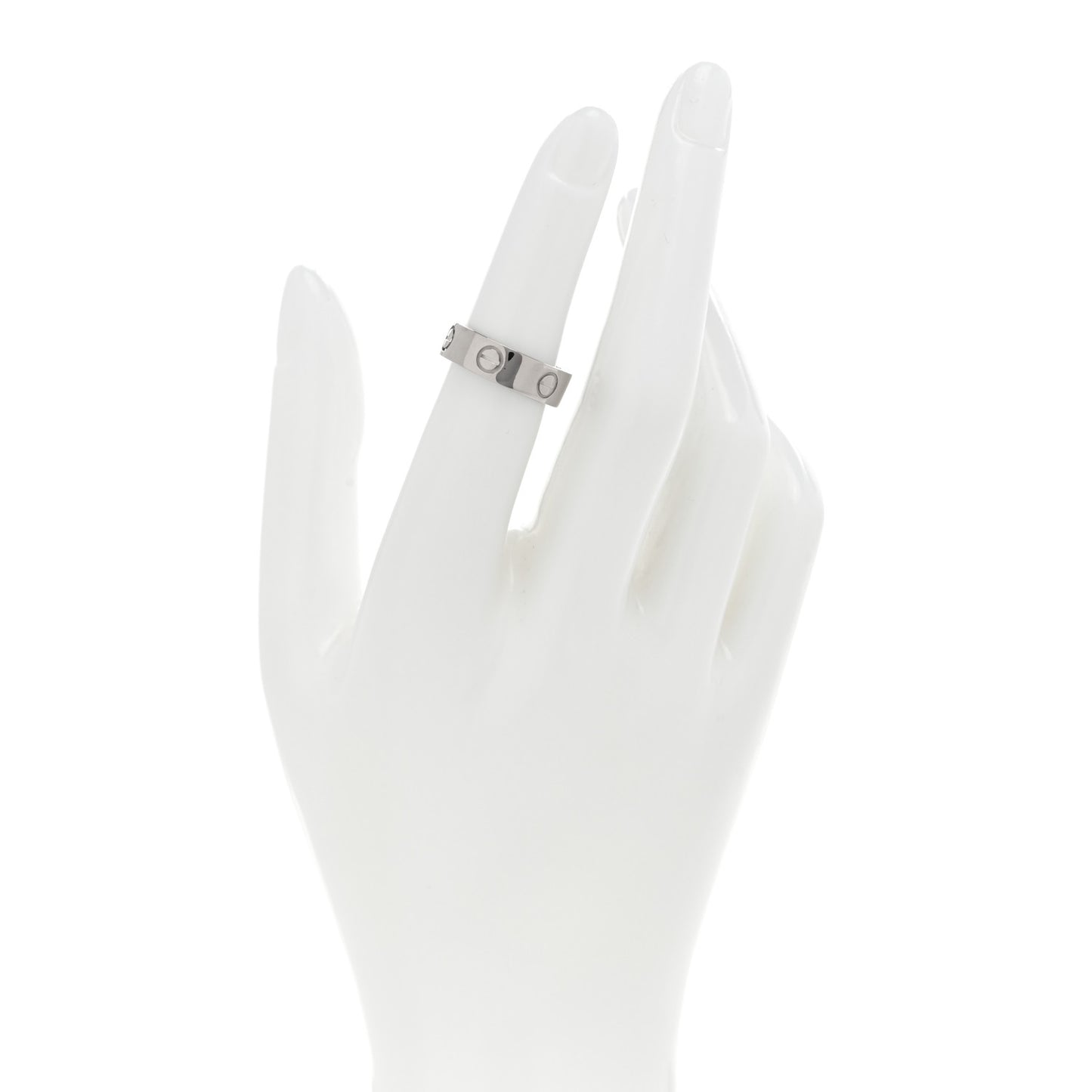 18K White Gold 5.5mm LOVE Ring 50 5.25