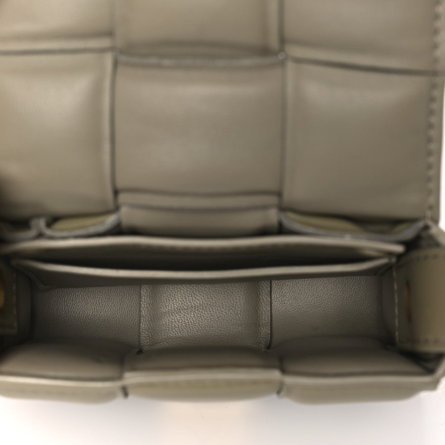 Bottega Veneta Lambskin Maxi Intreccio Padded Mini Candy Cassette Crossbody Bag Travertine 5 of 9