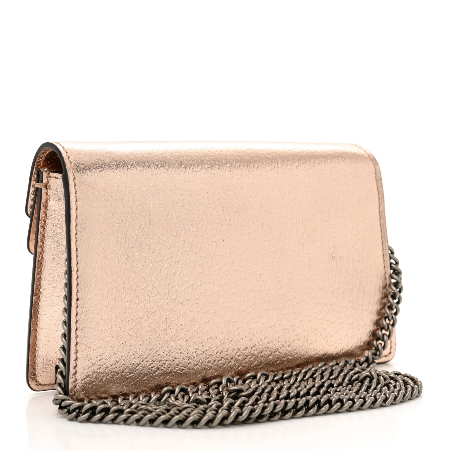 Metallic Calfskin Super Mini Dionysus Shoulder Bag Rose Gold