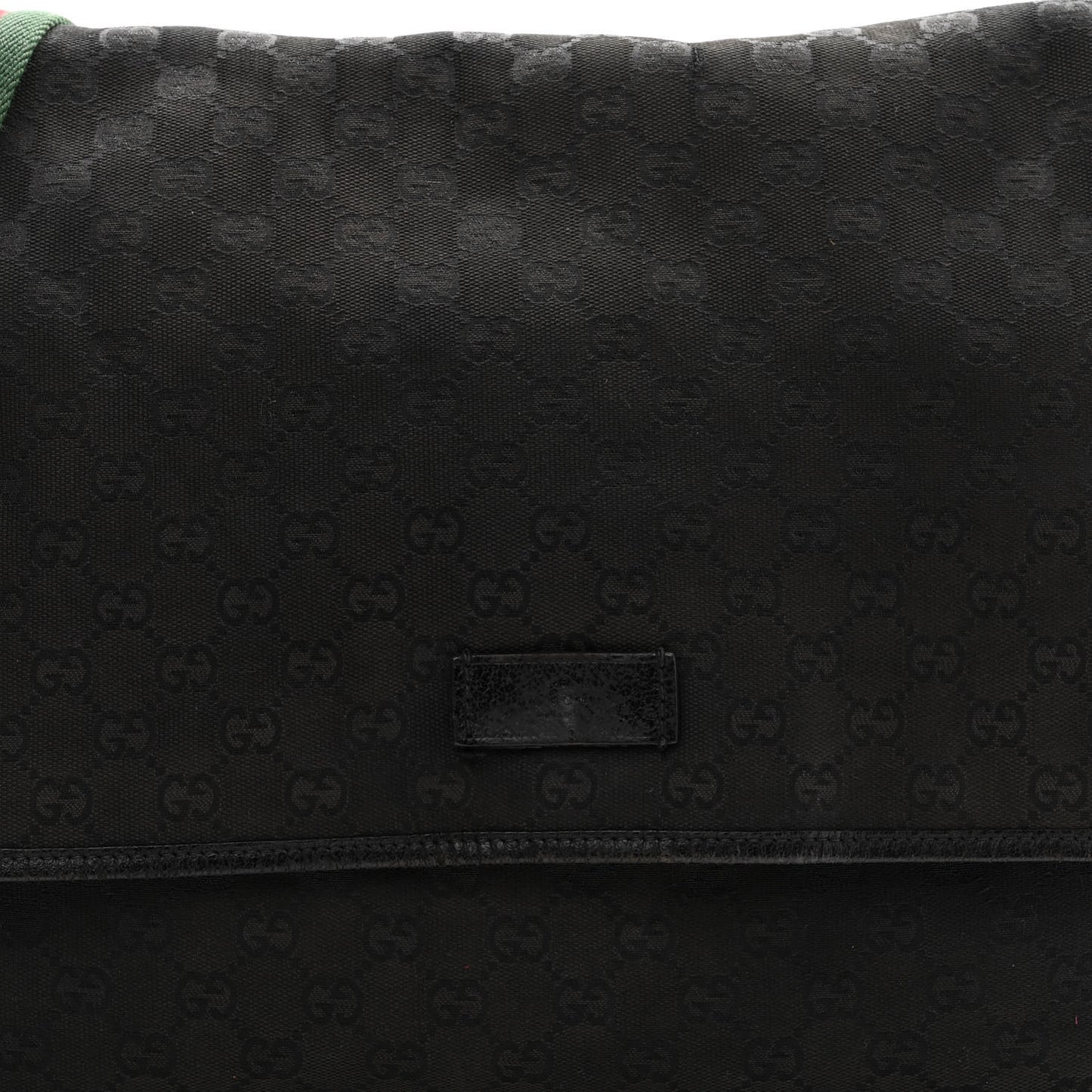 Monogram Web Medium Flap Messenger Black
