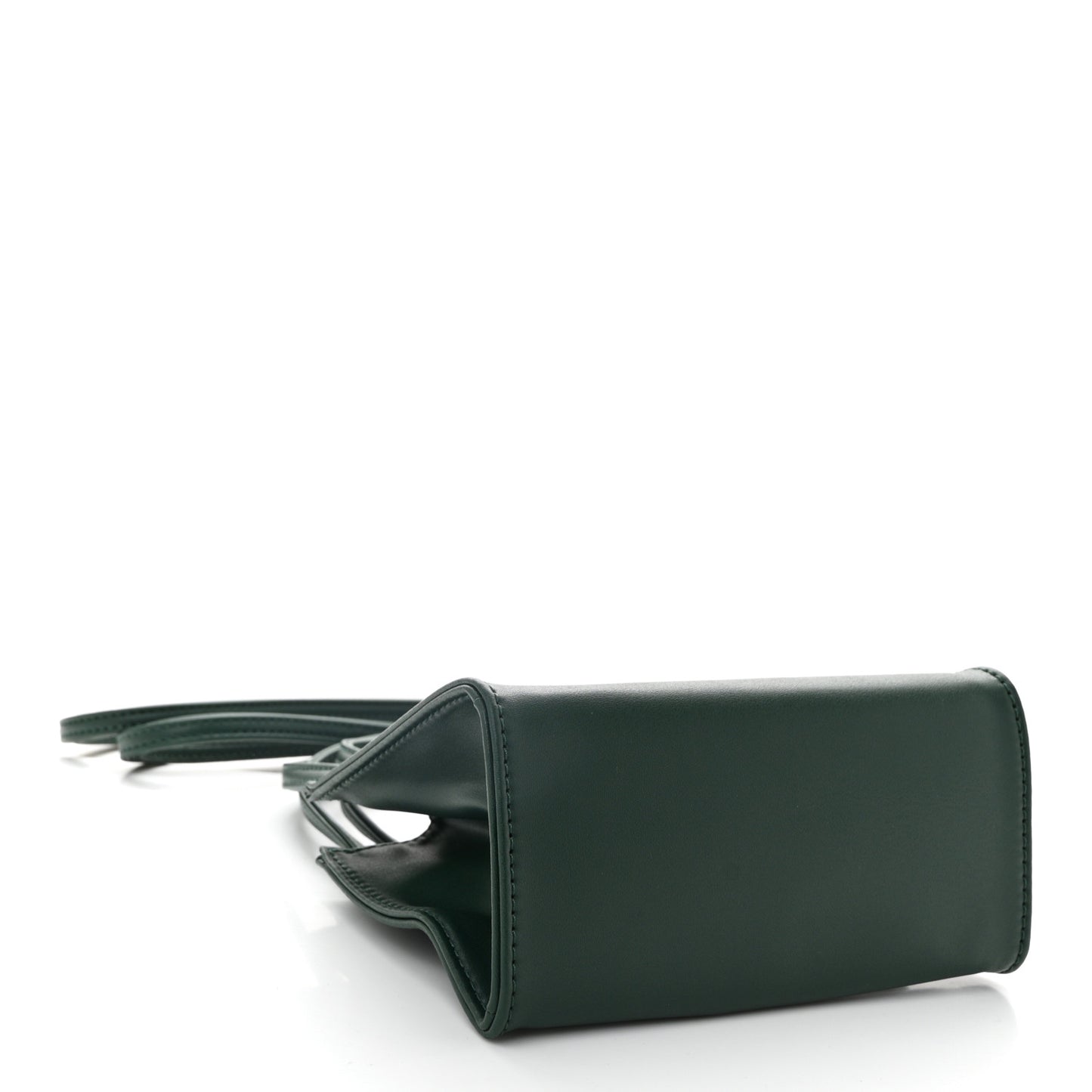 Vegan Leather Small Shopping Bag Dark Olive