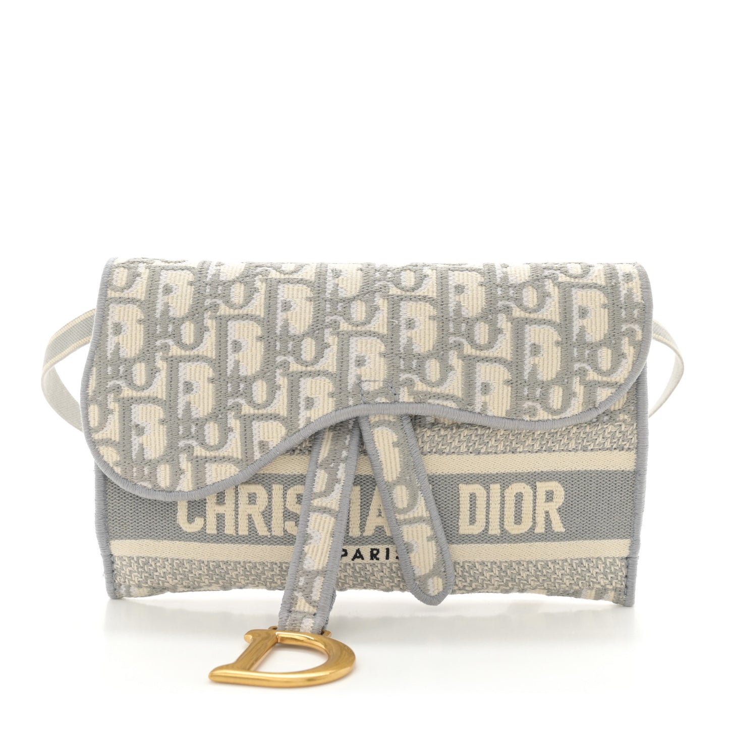 Oblique Slim Saddle Pouch Grey