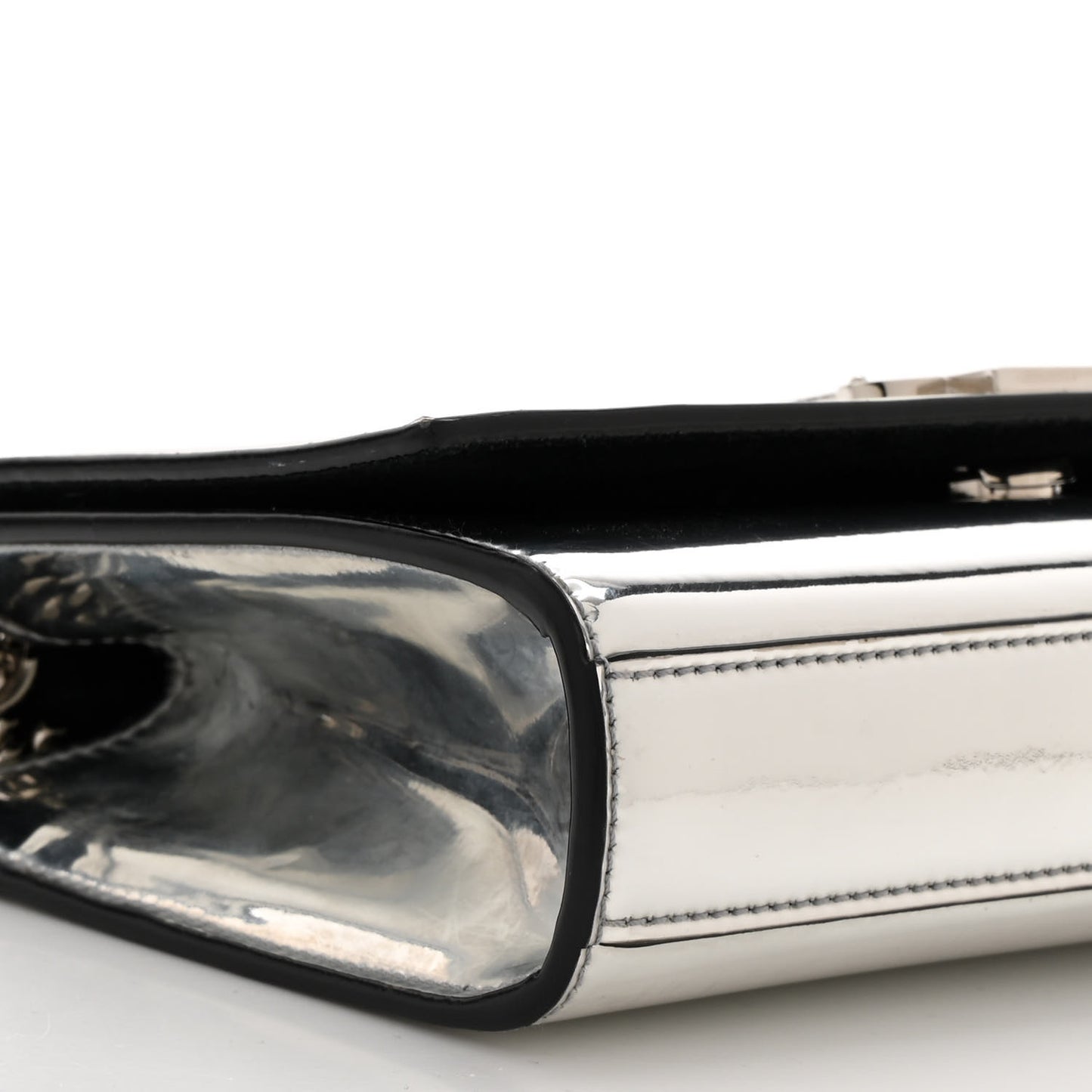 Vinyl Mirror Small Classic Monogram Kate Satchel Argento