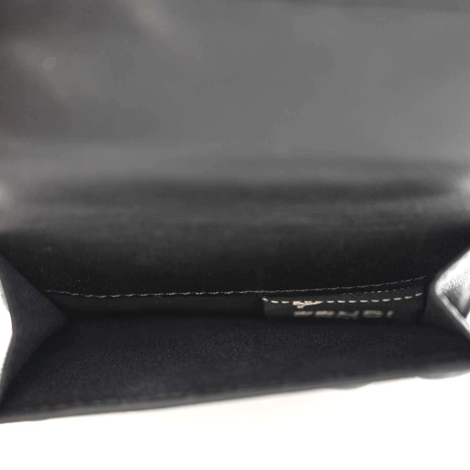 Fendi X JOSHUA VIDES Nappa Matisse FF Diagonal Embossed Micro Tri-Fold Wallet White Black 6 of 11