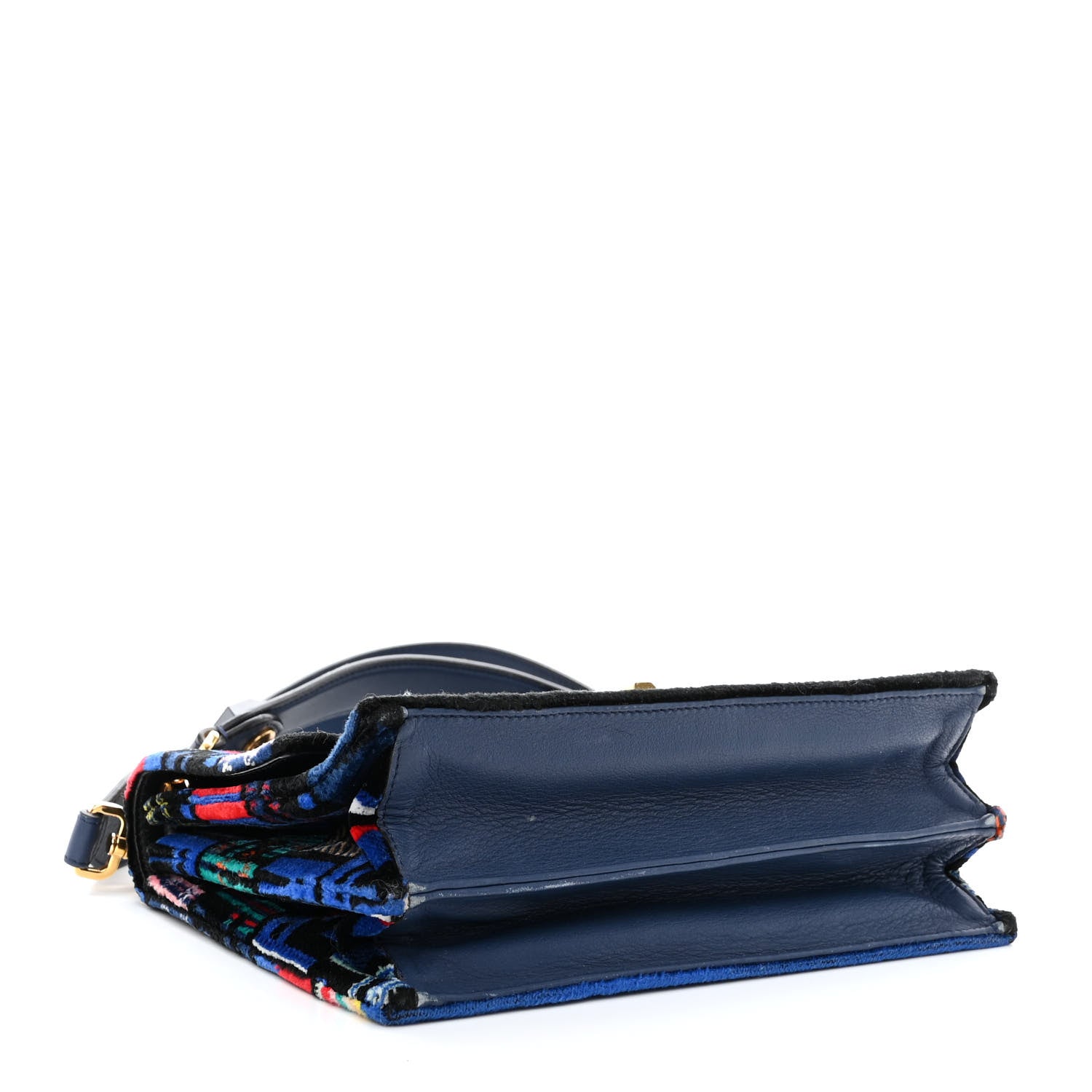 Fendi Velvet Vitello Dolce Fun Fair Kan I Shoulder Bag Blue Multicolor 4 of 12