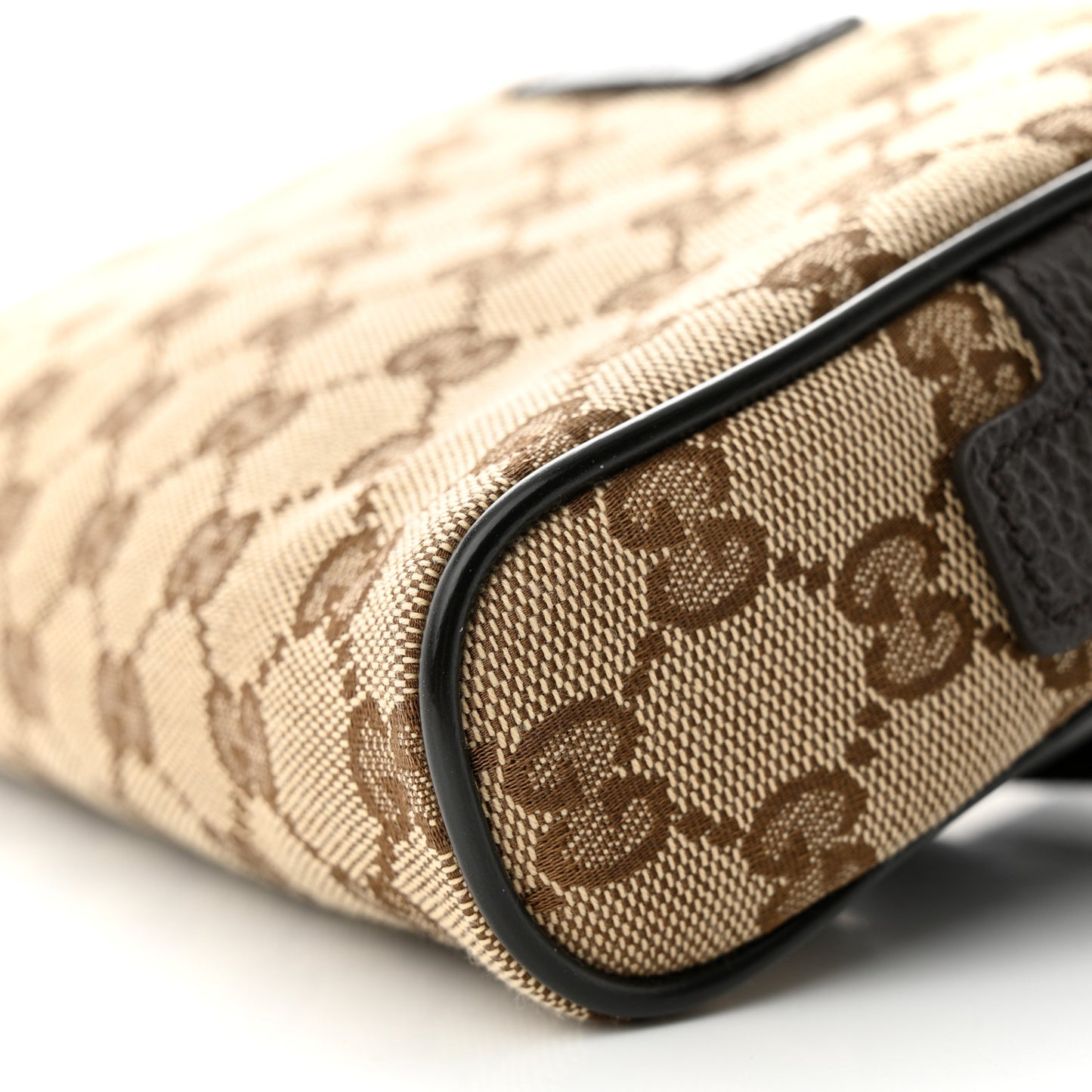 Monogram Dollar Calfskin Belt Bag Beige Ebony Testa di Moro Marrone Scuro
