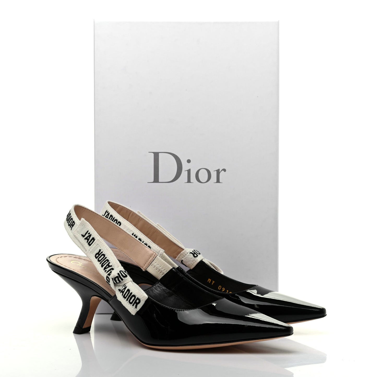 Patent Ribbon J'Adior Slingback 65mm Pumps 35.5 Black