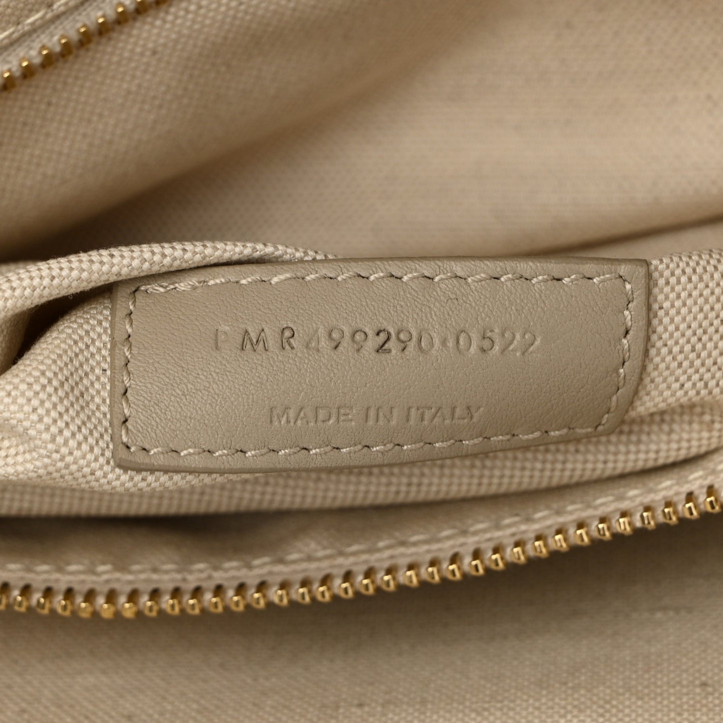 Linen Calfskin Small Rive Gauche Tote Beige Sea Salt