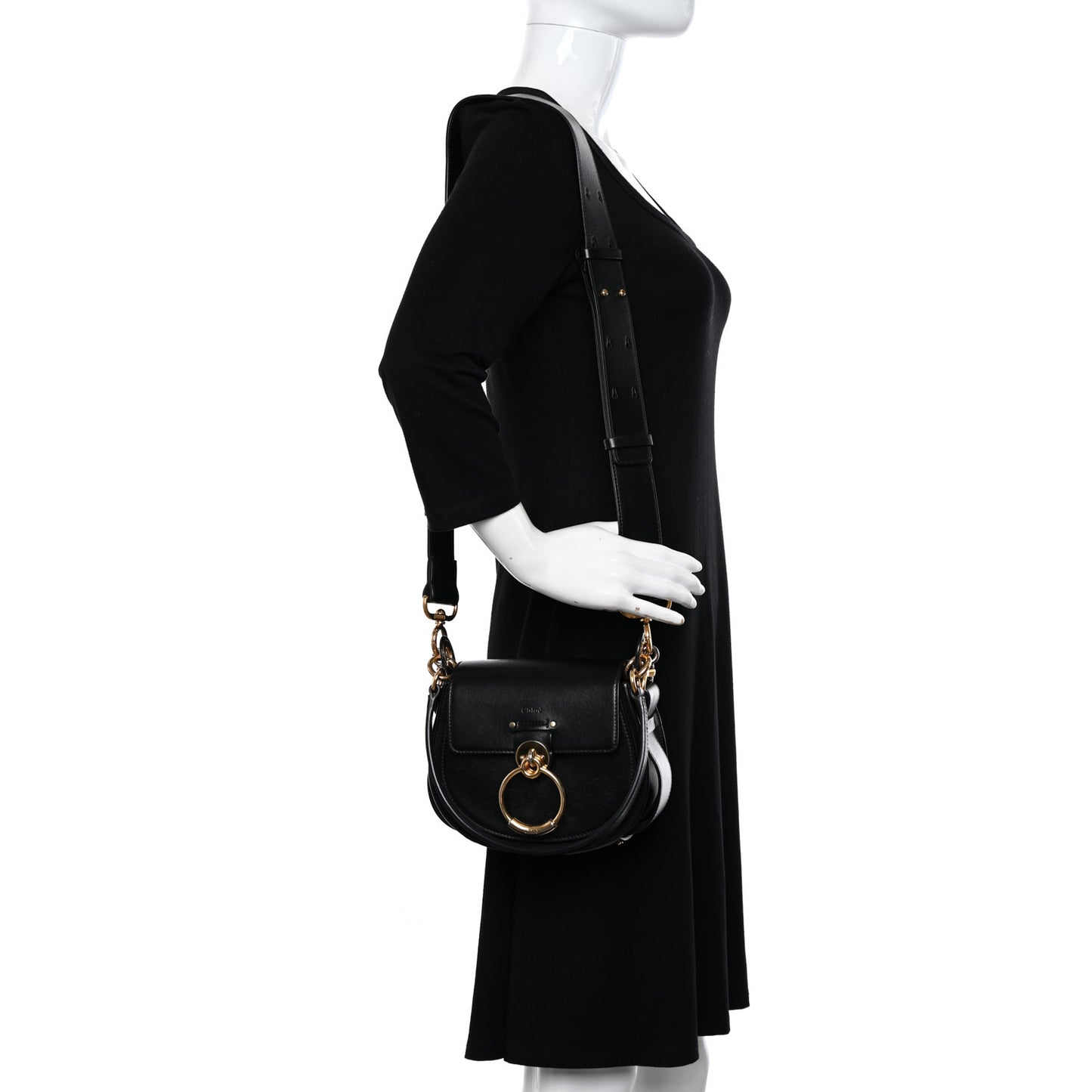 Calfskin Small Tess Bag Black