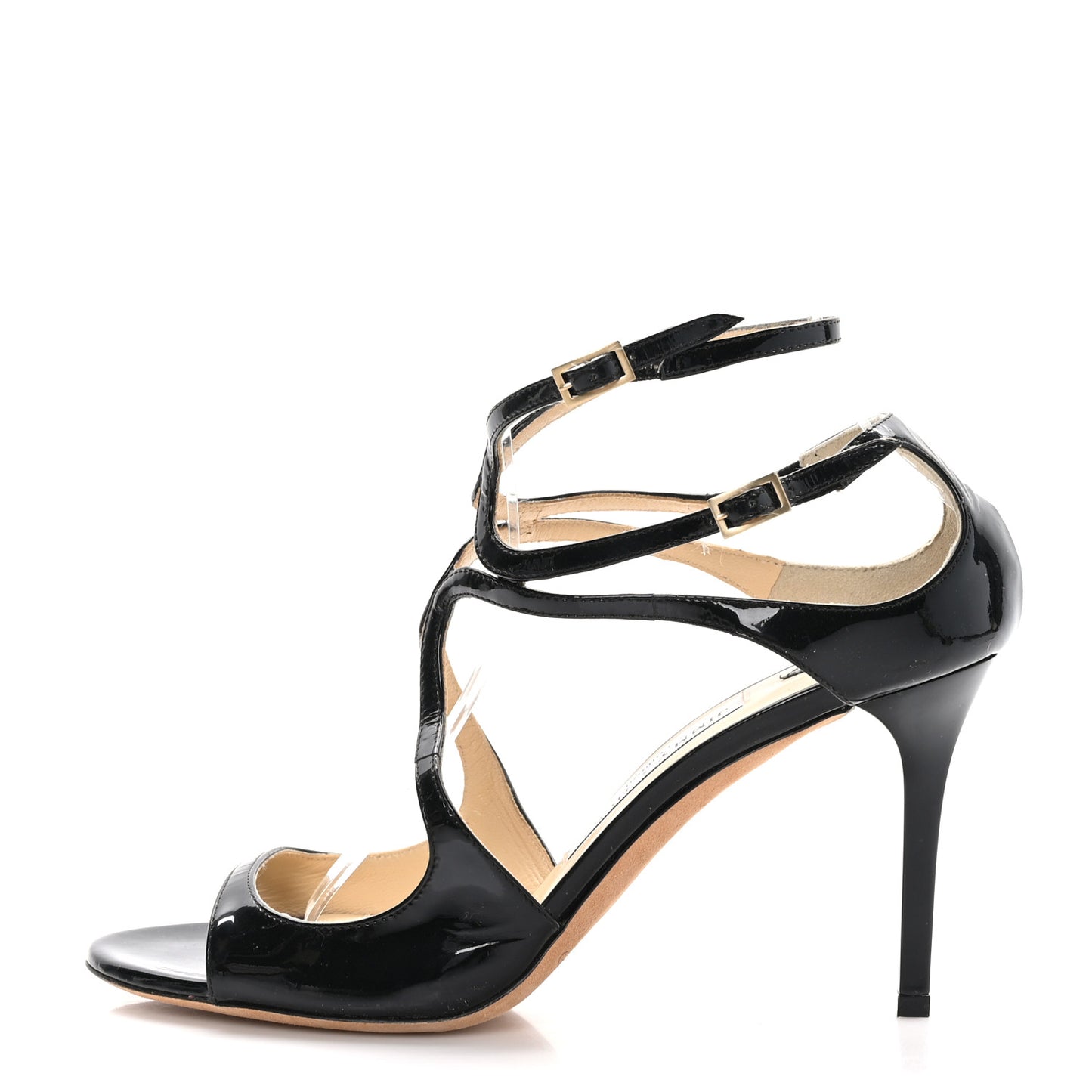 Patent Ivette 90 Sandals 38.5 Black