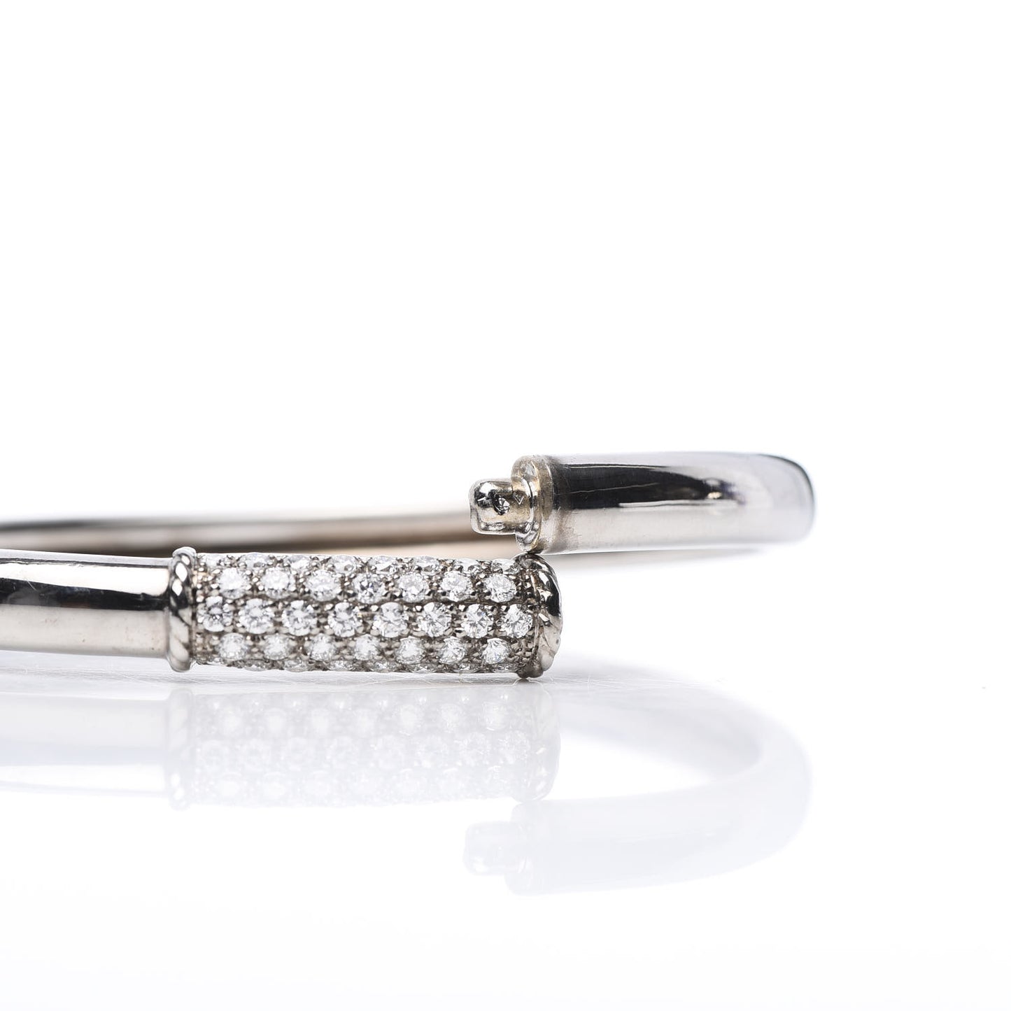 18K White Gold Diamond Philippine Bangle Bracelet