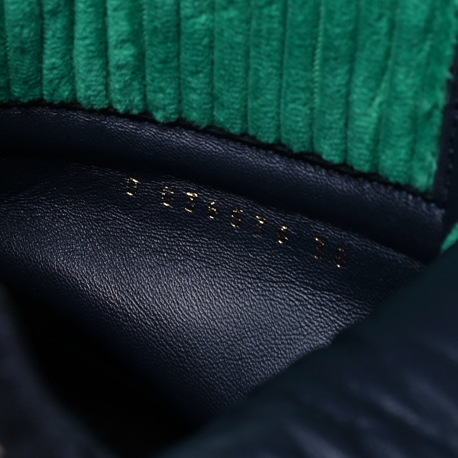 Chanel Suede Calfskin Velvet Quilted CC Combat Boots 38 Navy Green Black 8 of 9