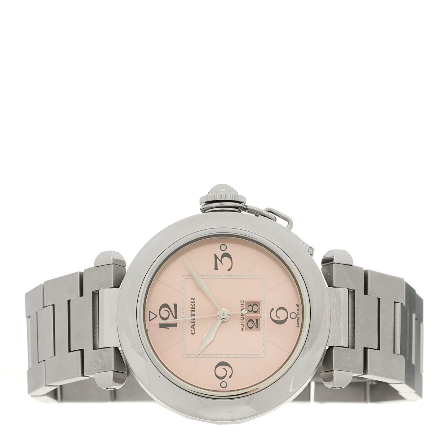 Stainless Steel 35mm Pasha C Big Date Automatic Watch Pink