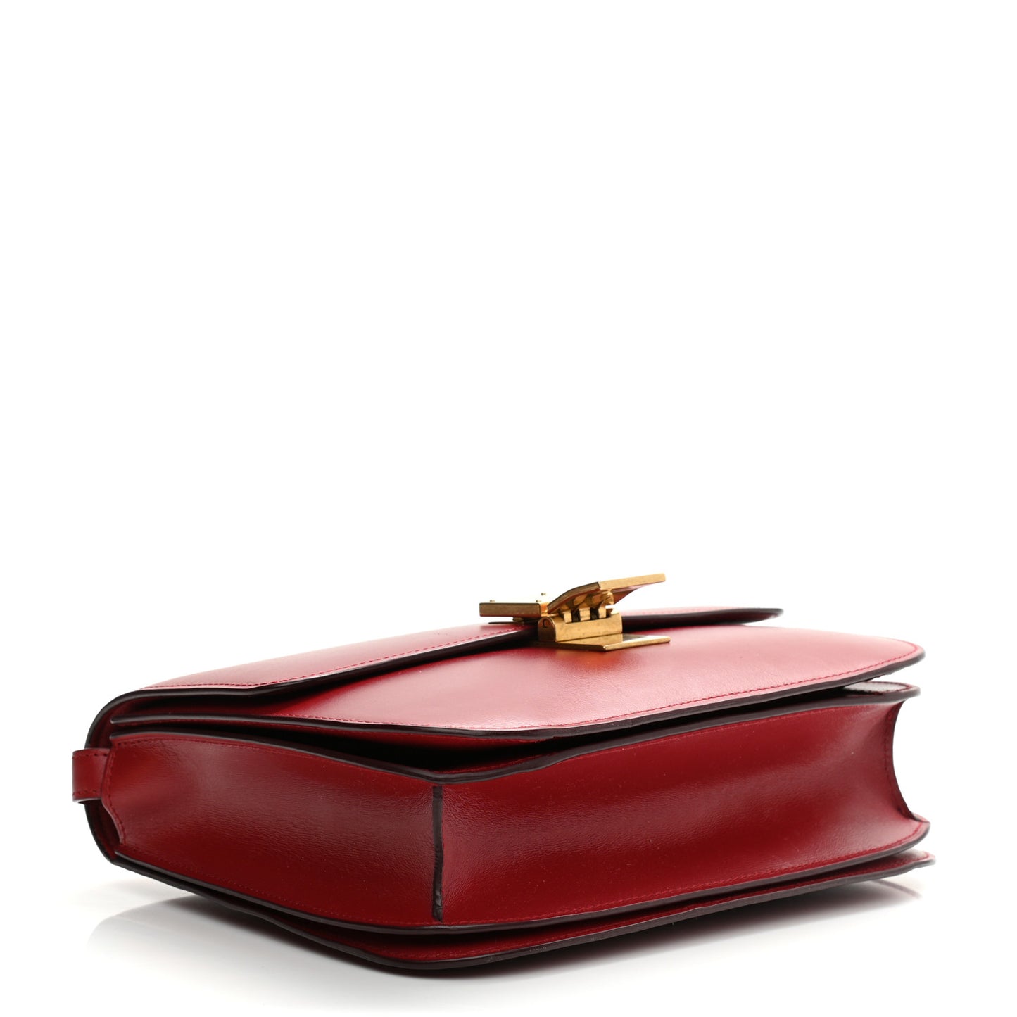 Box Calfskin Medium Classic Box Flap Bag Red