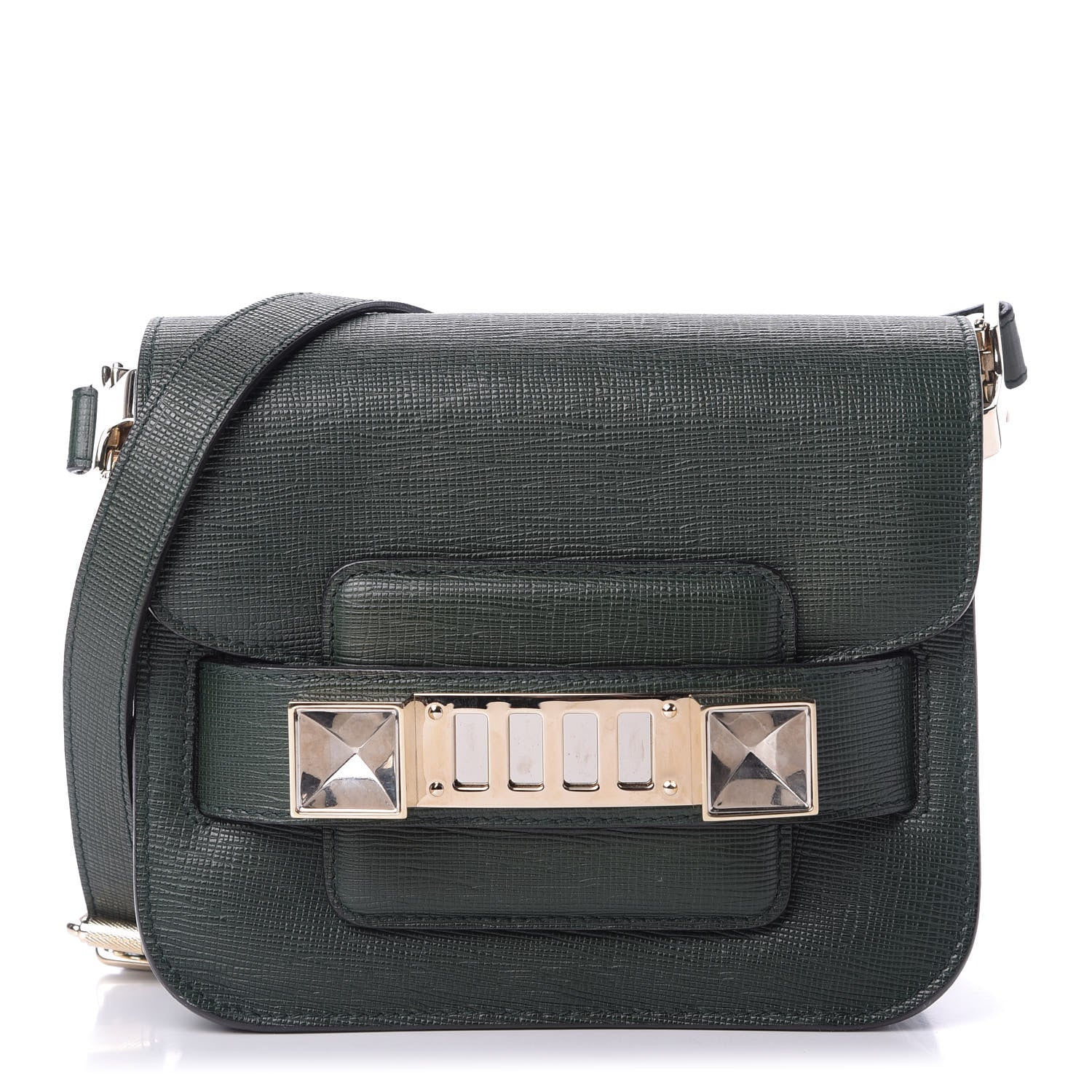 Proenza Schouler Linosa Calfskin Tiny PS11 Classic Shoulder Bag Dark Green 1 of 8