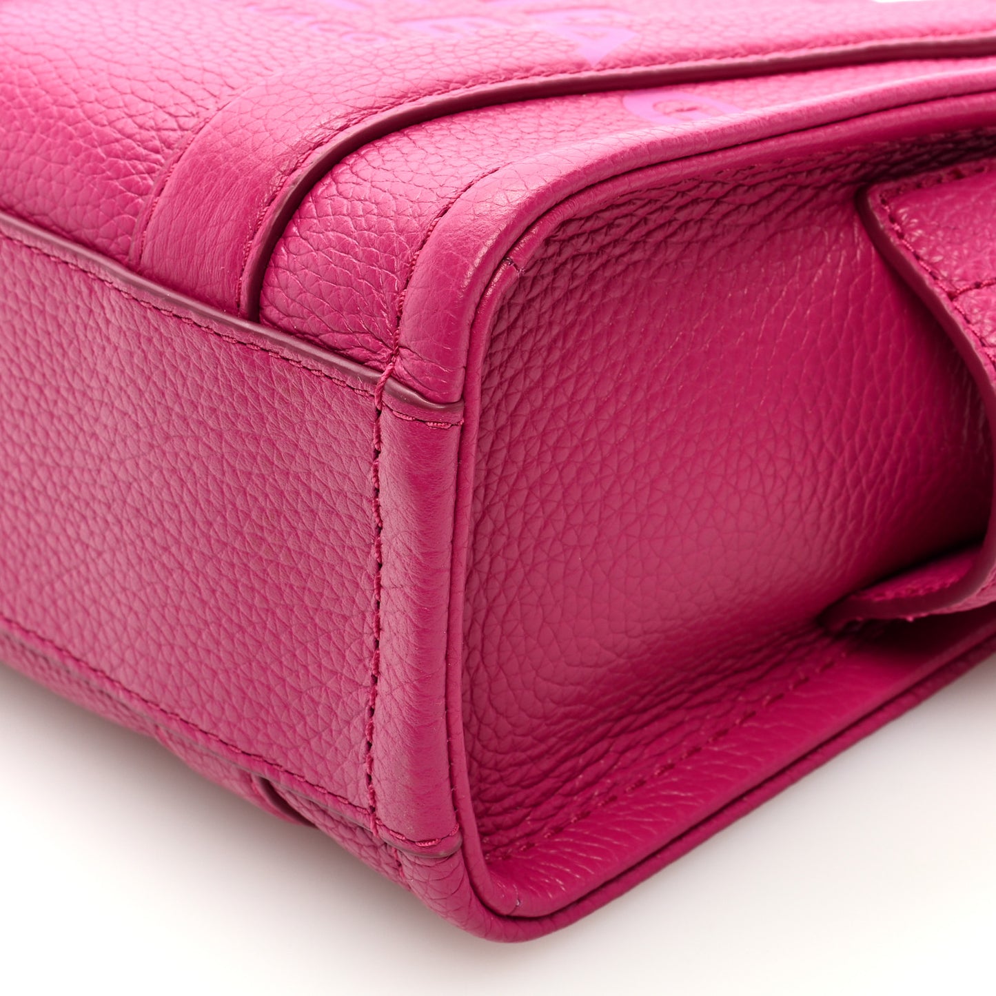 Grained Calfskin Mini The Tote Bag Lipstick Pink